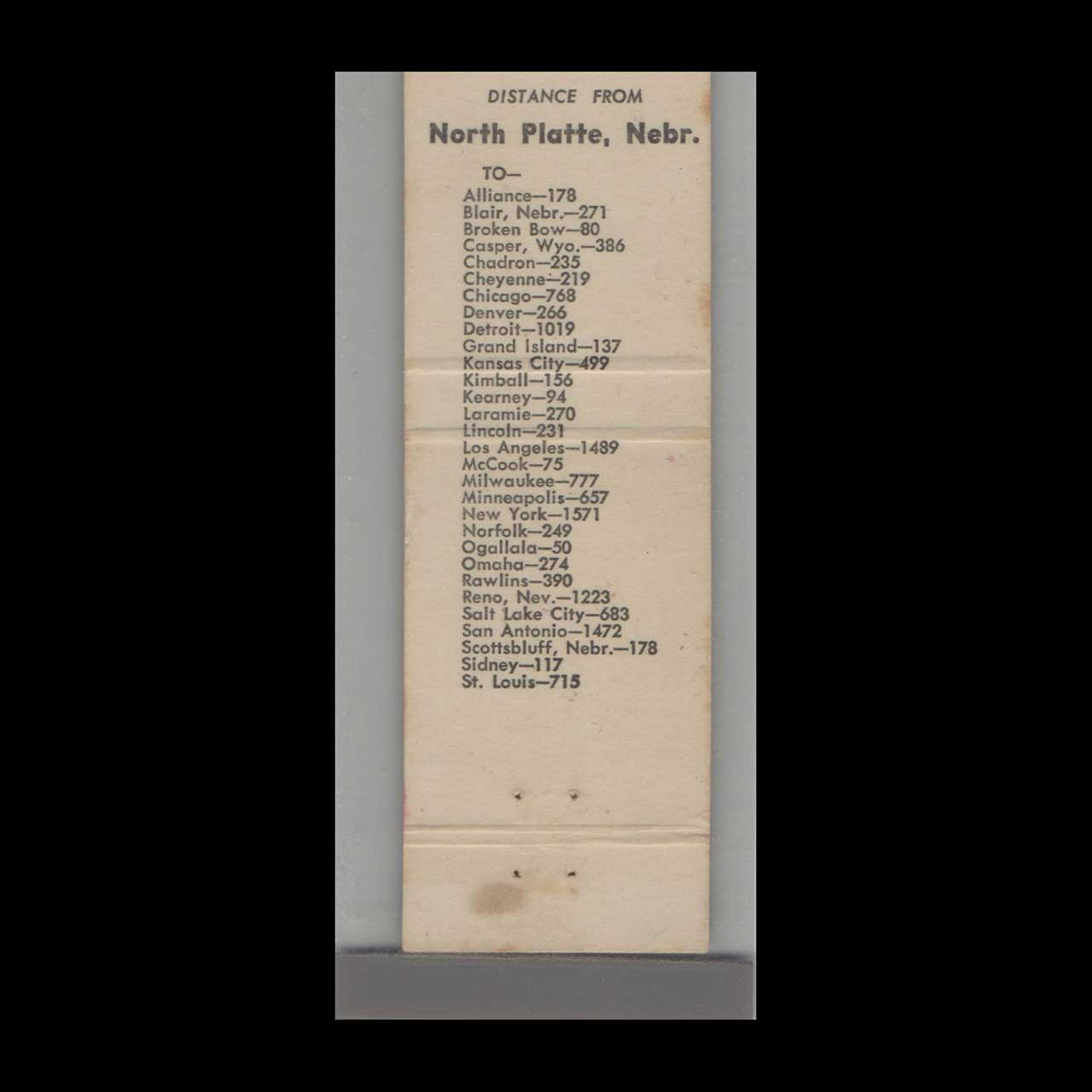 Matchbook Cover Bar X Motel & Cafe North Platte NE Matchbook Cover Bar X Motel & Cafe North Platte NE