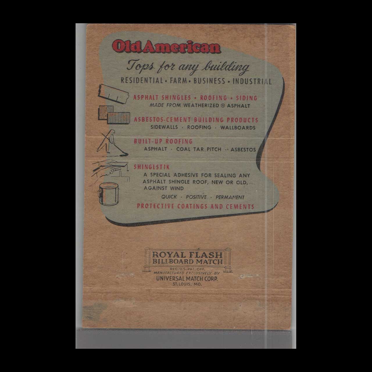 Royal Flash Lacrosse Lumber Co Matchbook Cover Royal Flash Lacrosse Lumber Co Matchbook Cover