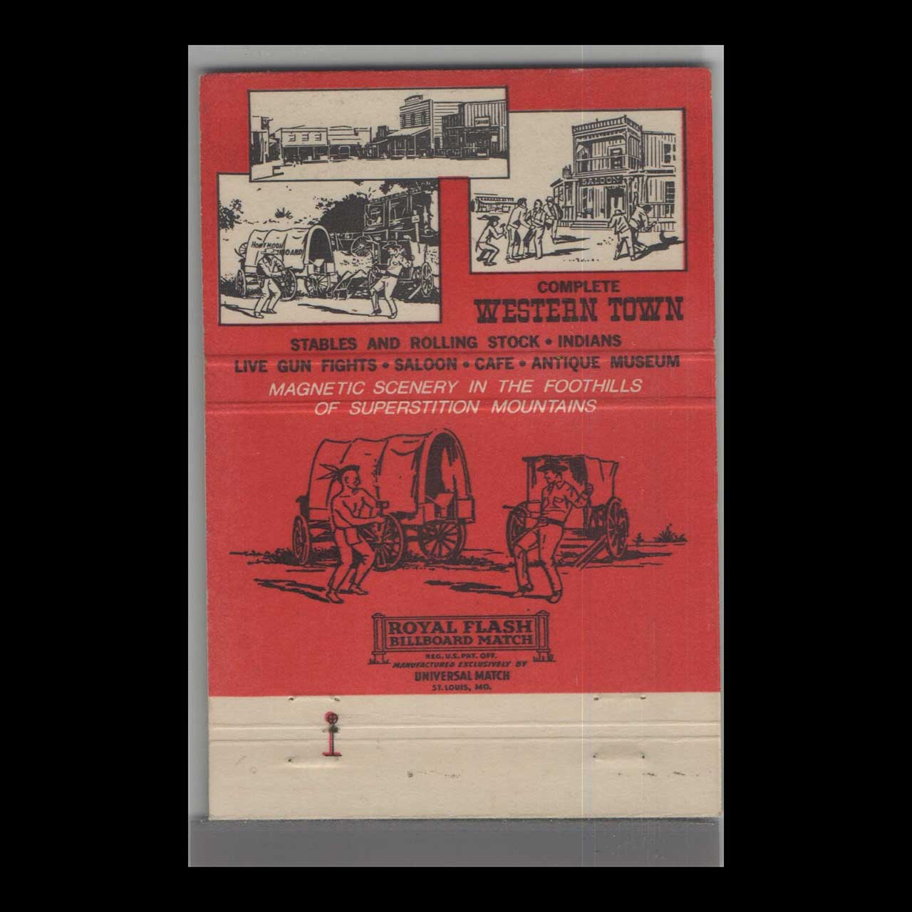 Royal Flash Apacheland Movie Ranch Matchbook Cover Royal Flash Apacheland Movie Ranch Matchbook Cover