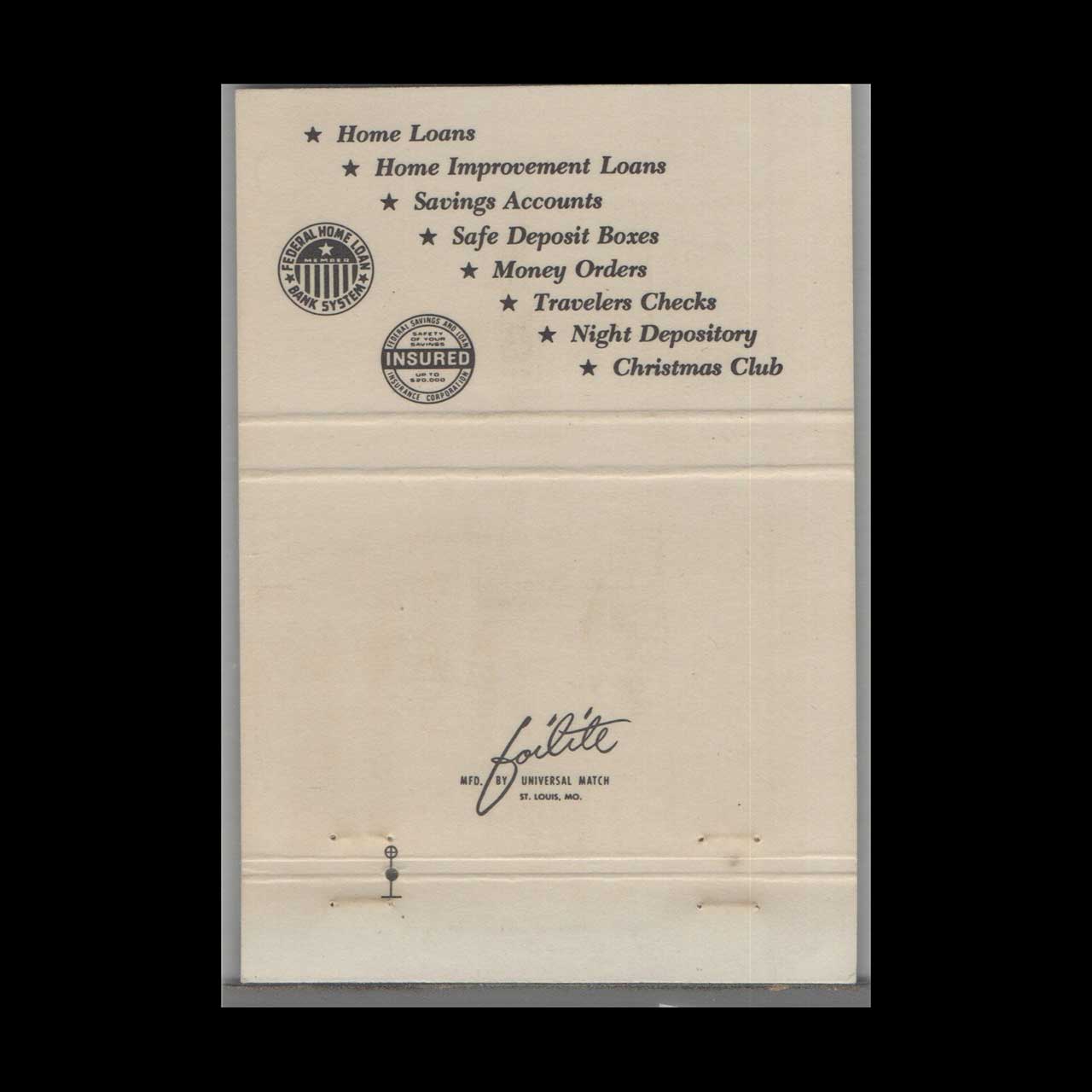 Matchbook Cover West Virginia Hancock County Federal Savings Weirton WV Matchbook Cover West Virginia Hancock County Federal Savings Weirton WV