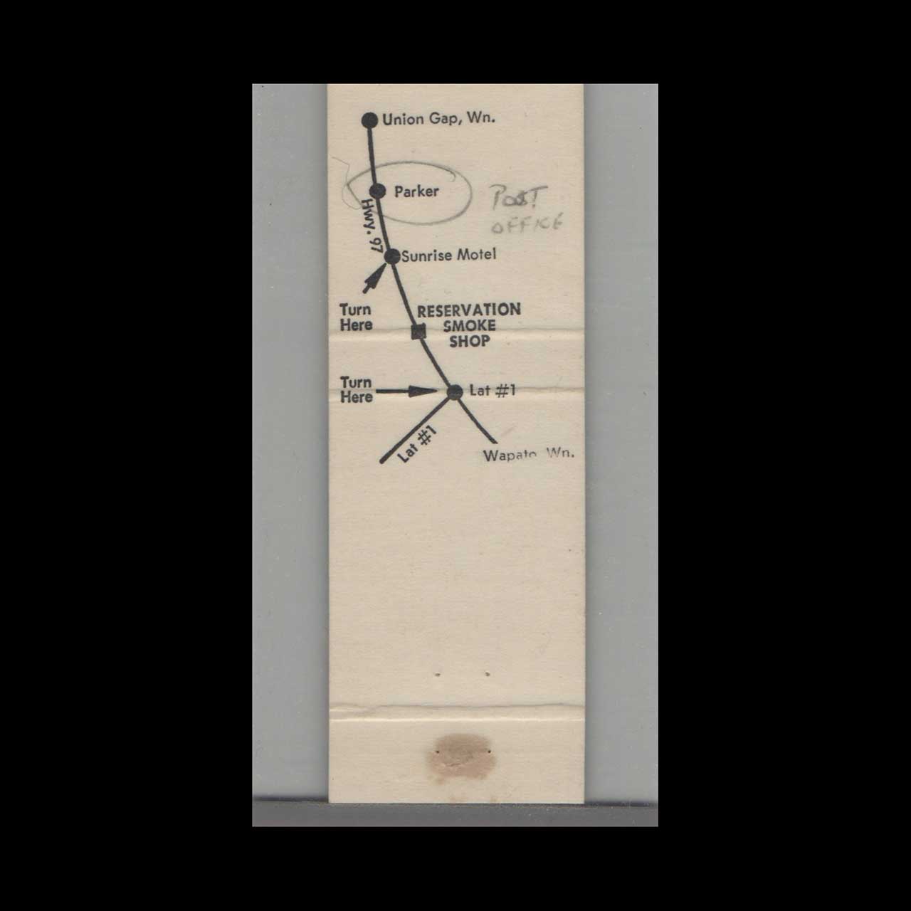 Matchbook Cover Reservation Smoke Shop Parker Gap WI Matchbook Cover Reservation Smoke Shop Parker Gap WI