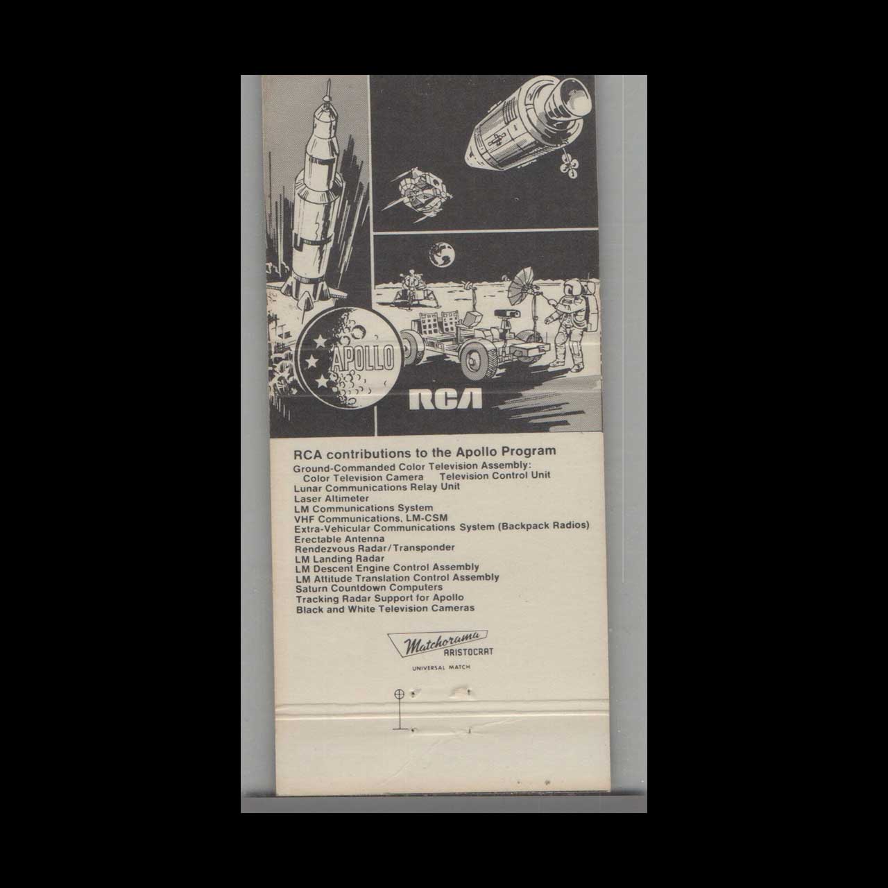 Apollo 7 1968 Space Mission Matchbook Cover Apollo 7 1968 Space Mission Matchbook Cover