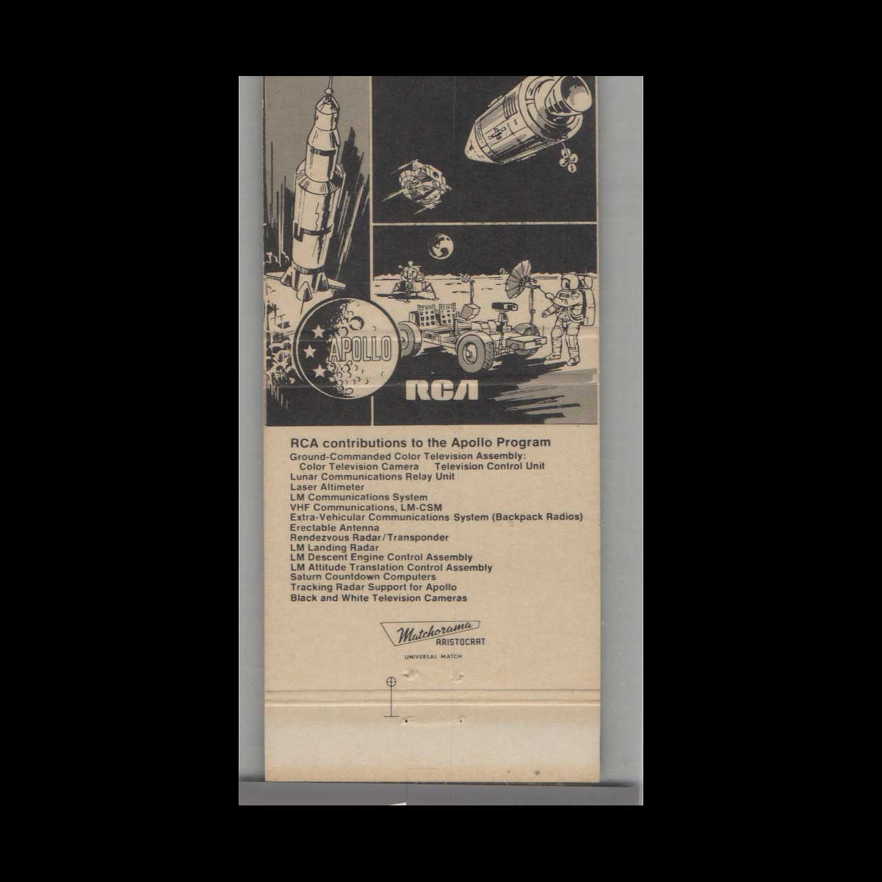 Apollo 10 Space Mission Matchbook Cover May 1969 Houston Apollo 10 Space Mission Matchbook Cover May 1969 Houston