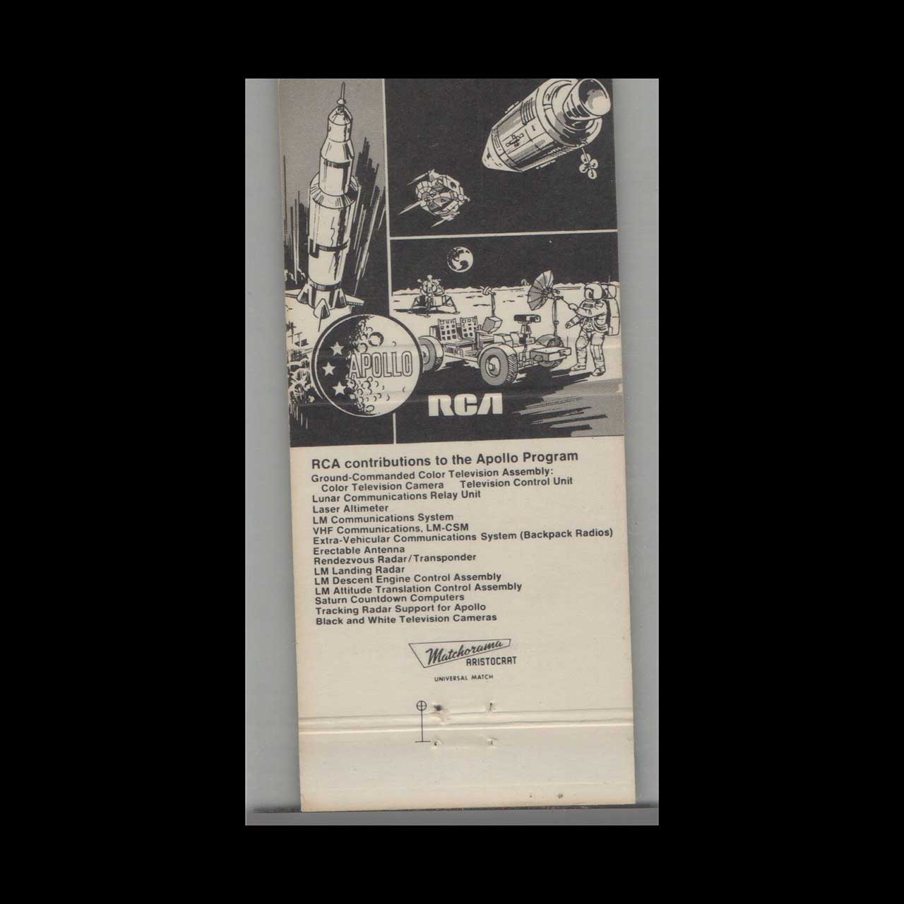 Apollo Space Program Presidents Matchbook Cover Houston TX Apollo Space Program Presidents Matchbook Cover Houston TX