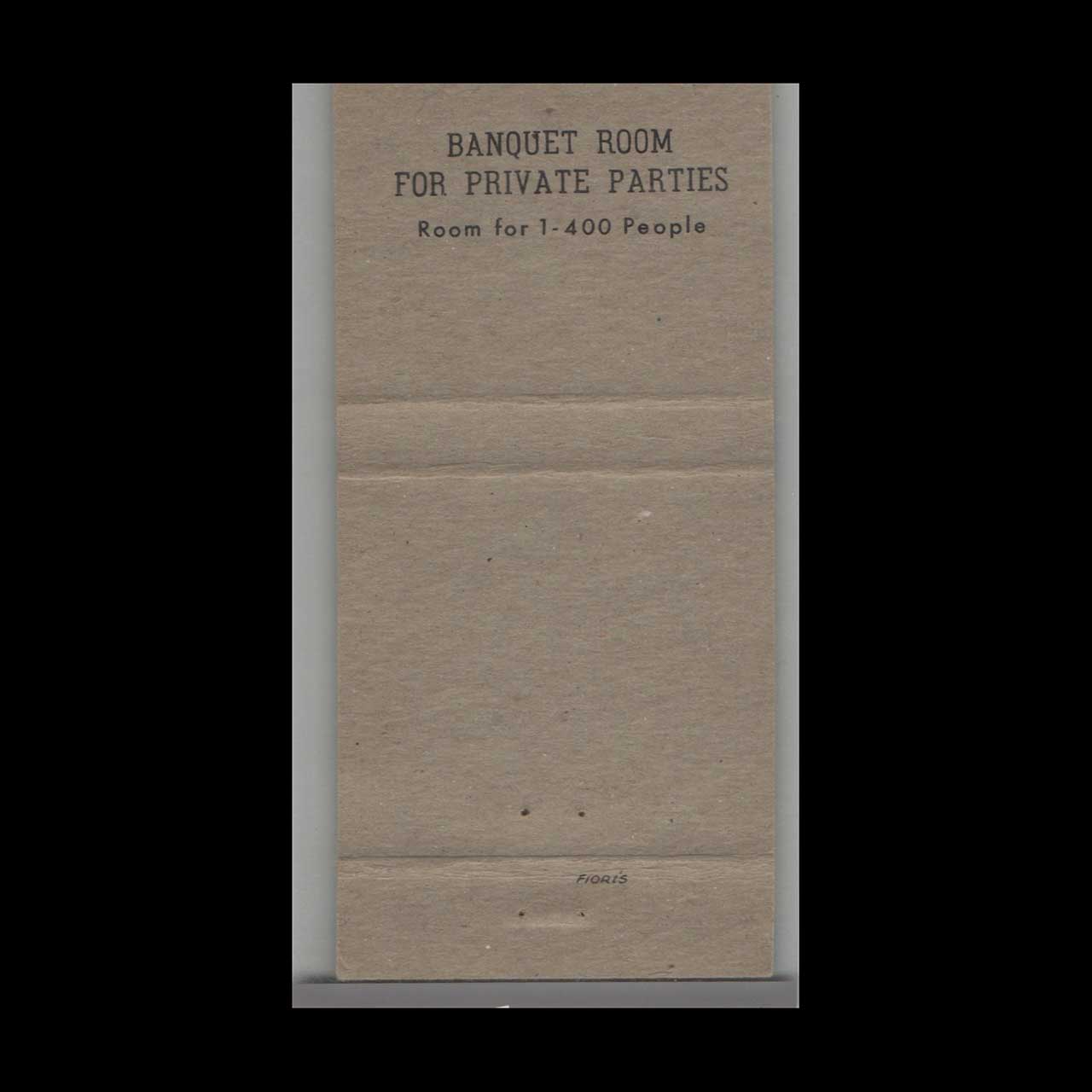 Fioris Restaurant Matchbook Cover Occidental CA Fioris Restaurant Matchbook Cover Occidental CA