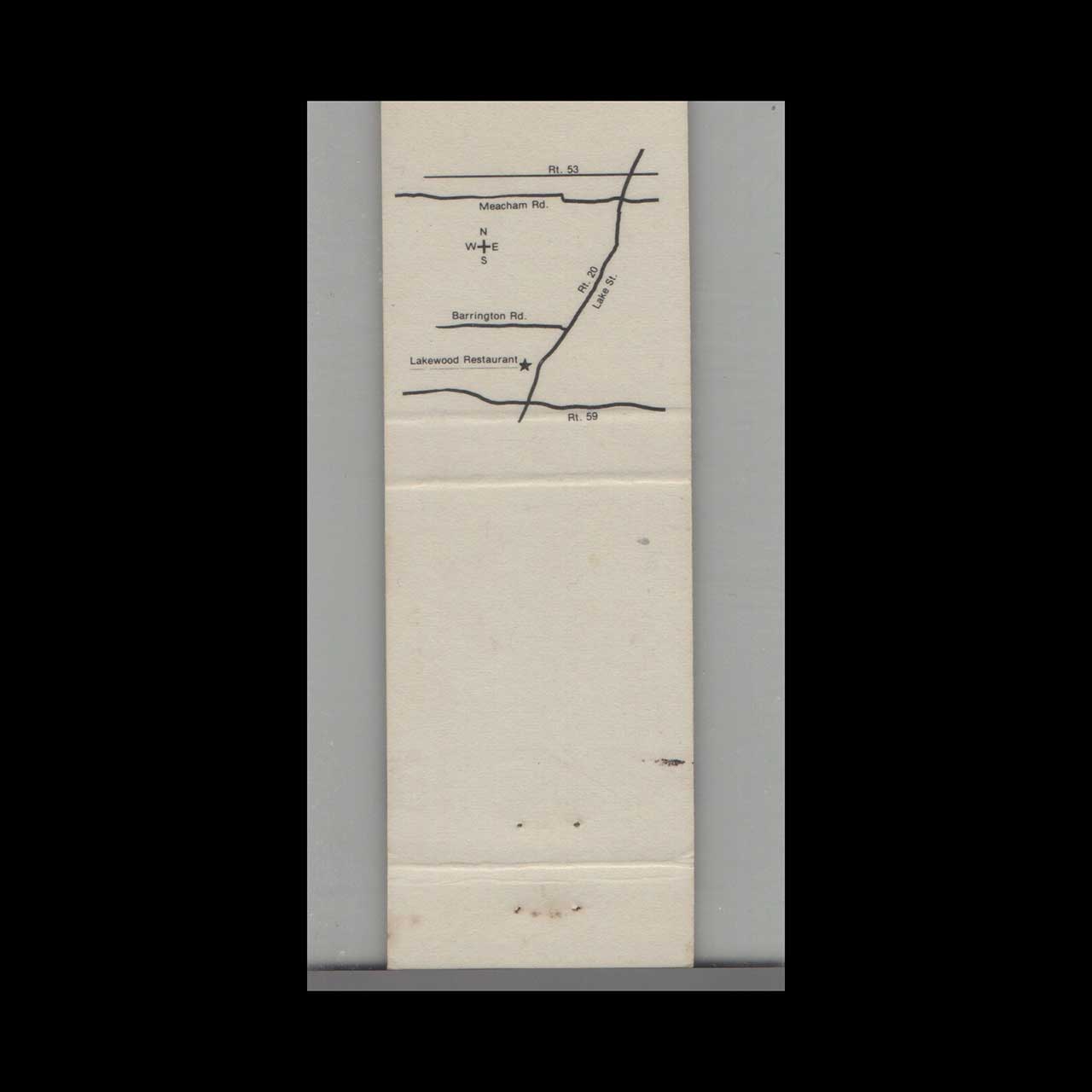 Lakewood Restaurant Hanover Park IL Matchbook Cover Lakewood Restaurant Hanover Park IL Matchbook Cover