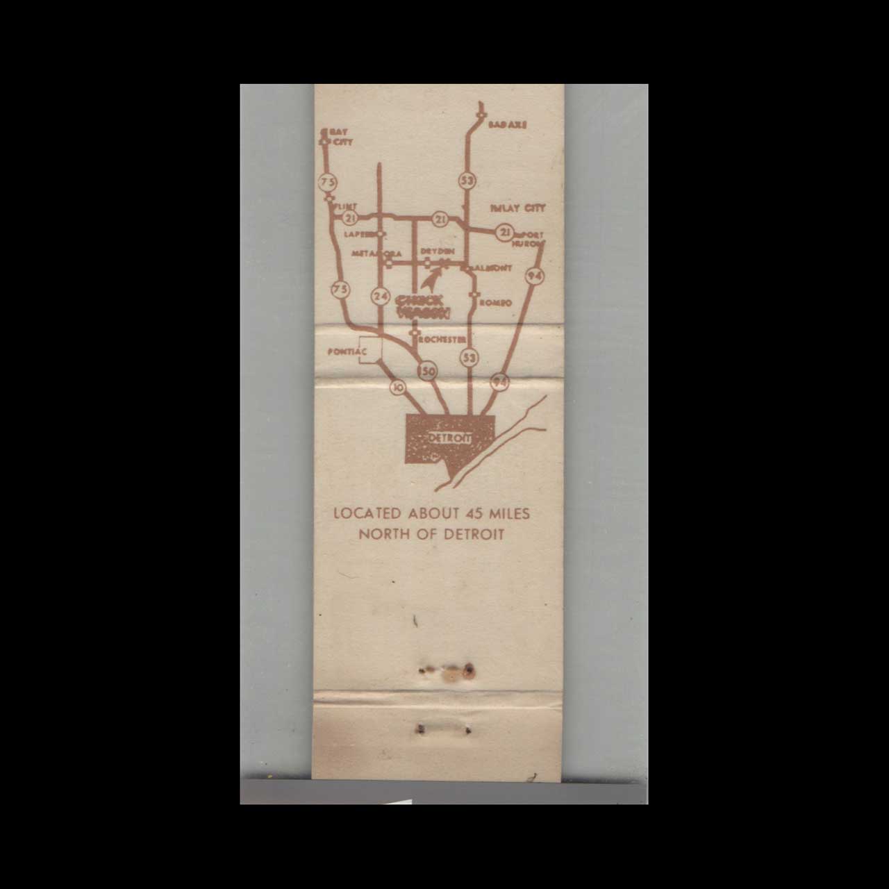 The Chuck Wagon Restaurant Dryden MI Matchbook Cover The Chuck Wagon Restaurant Dryden MI Matchbook Cover