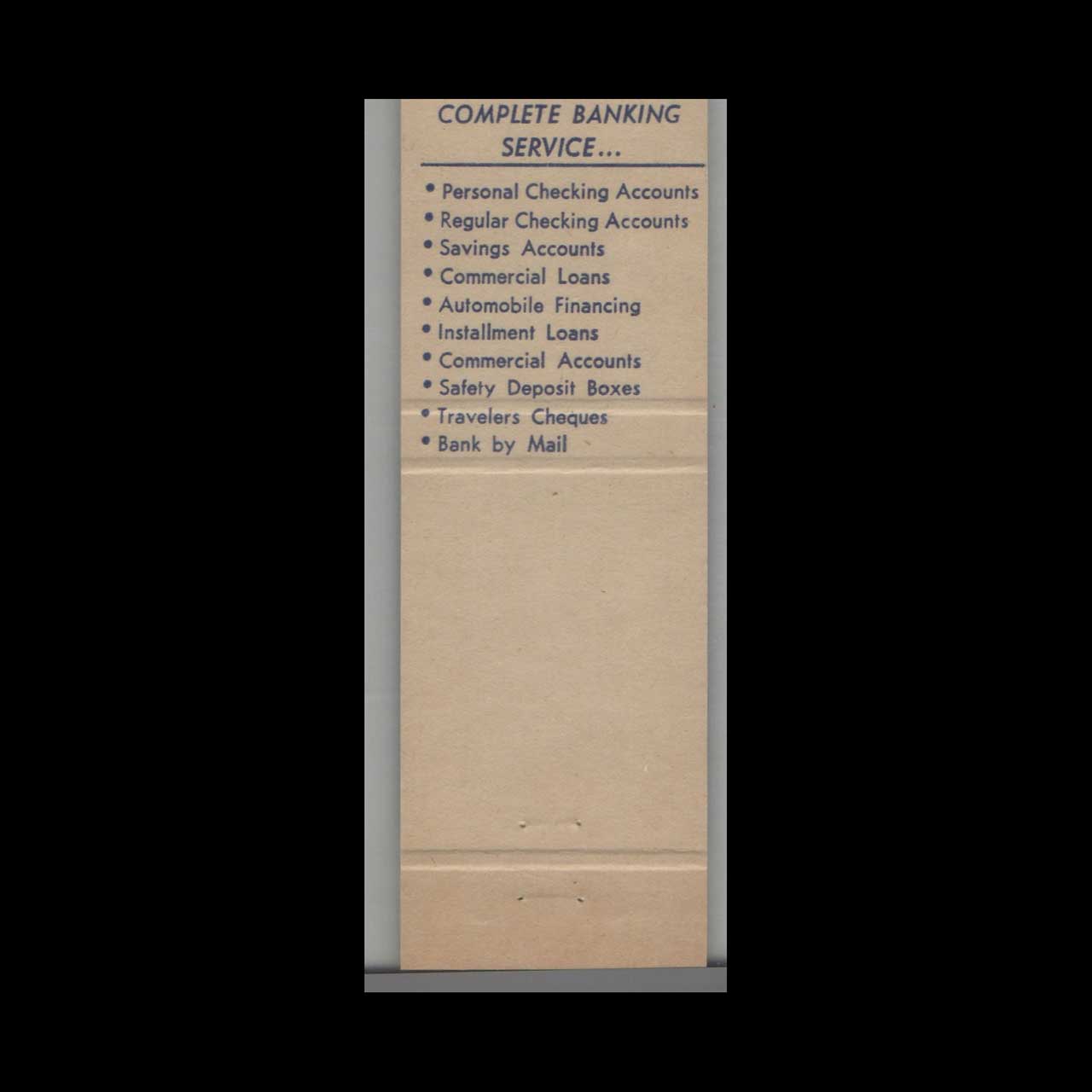 Matchbook Cover Florida Bank Of Palmetto Palmetto FL Matchbook Cover Florida Bank Of Palmetto Palmetto FL