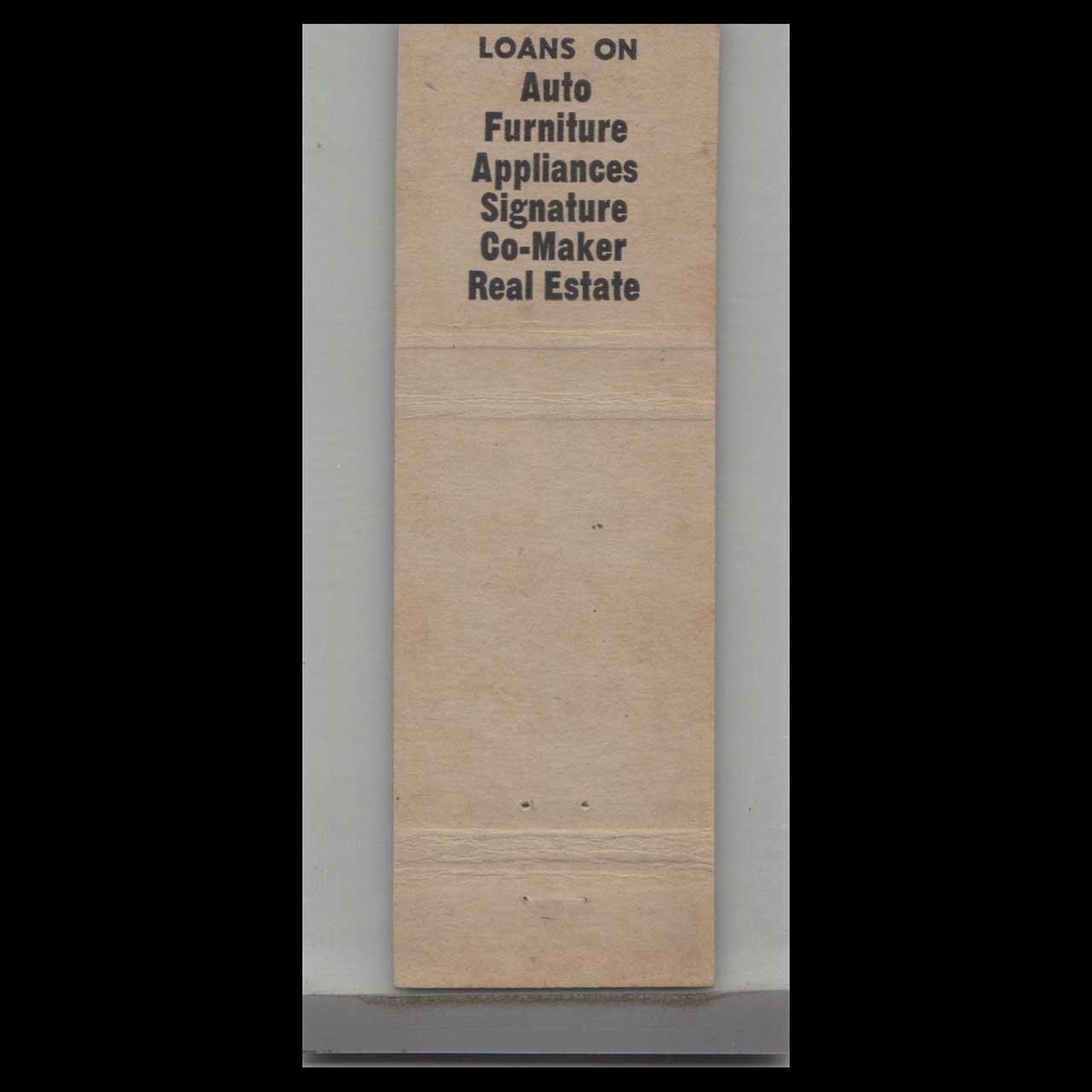 Matchbook Cover Florida Industrial Savings Bank Ft Lauderdale FL Matchbook Cover Florida Industrial Savings Bank Ft Lauderdale FL