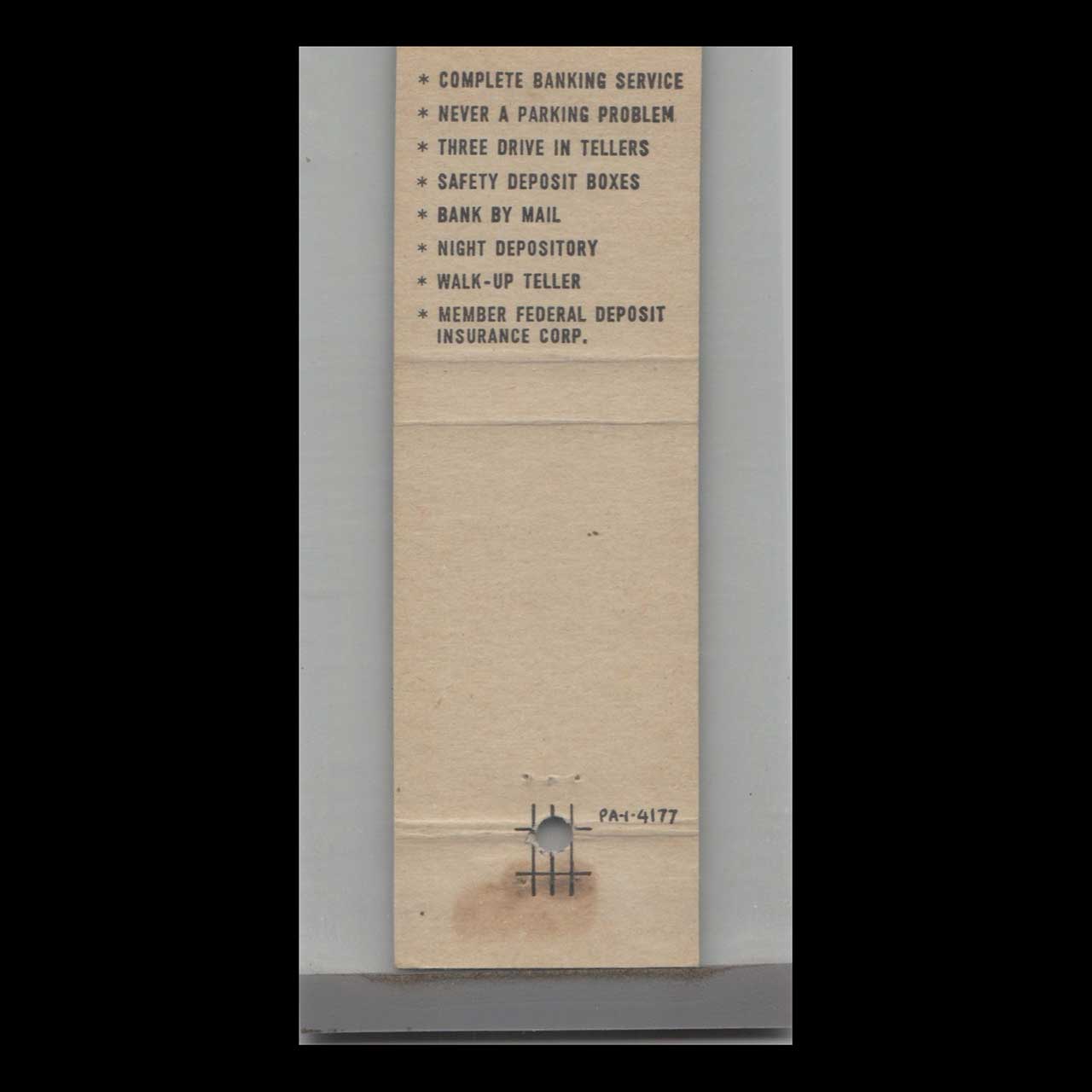 Matchbook Cover Indiana Inter City National Bank Bradenton FL Matchbook Cover Indiana Inter City National Bank Bradenton FL