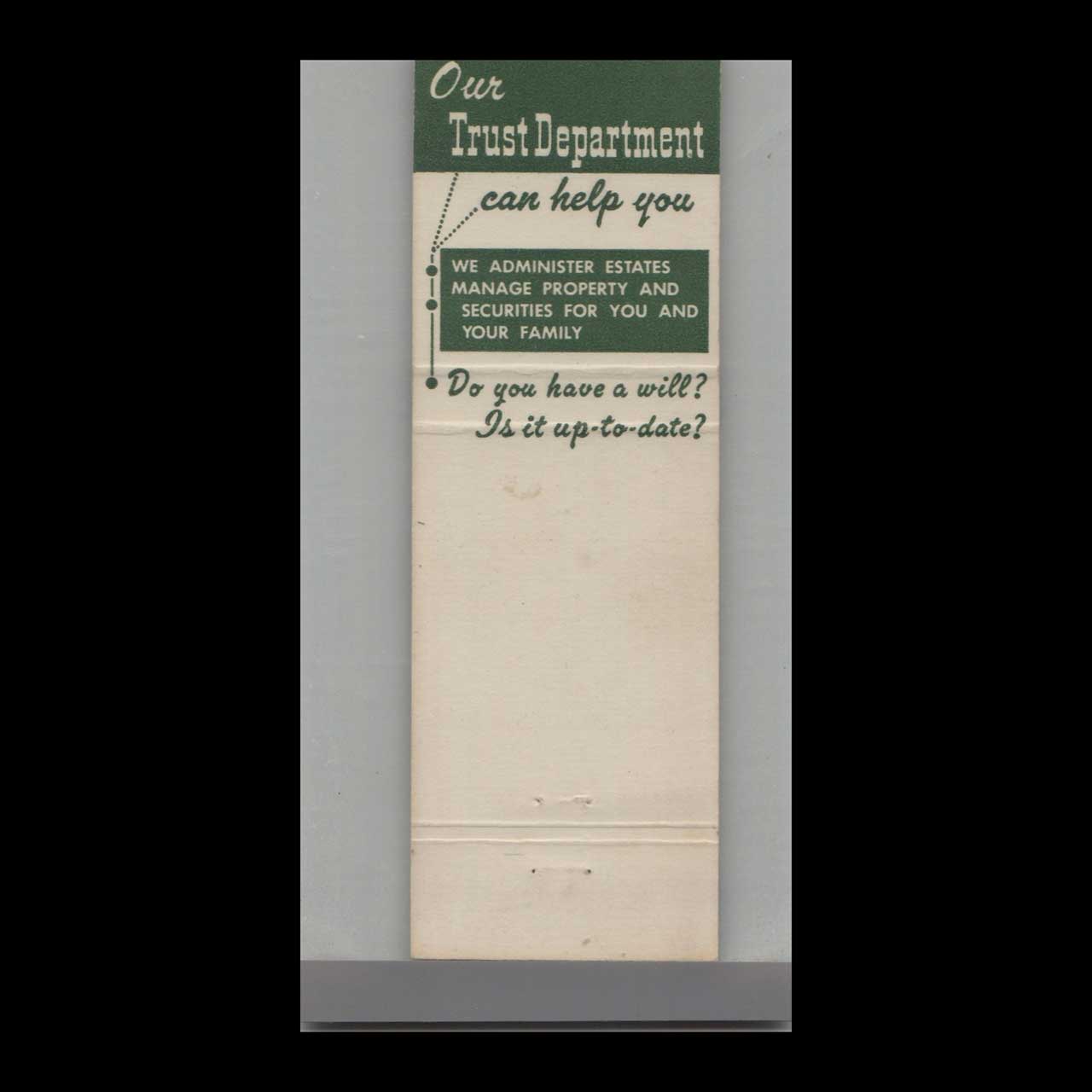 Matchbook Cover Florida Pinellas Central Bank & Trust Co Matchbook Cover Florida Pinellas Central Bank & Trust Co