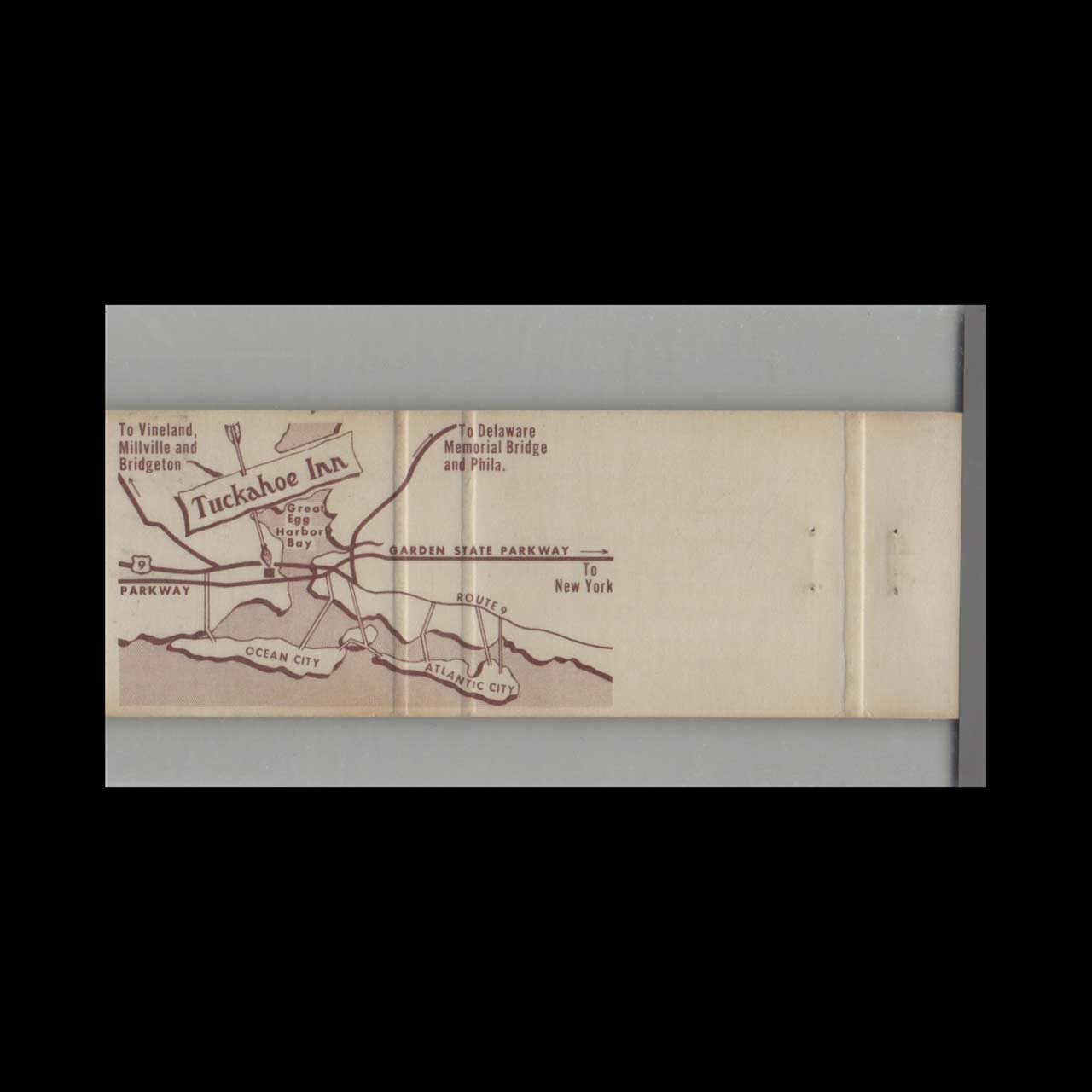 Tuckahoe Inn Beesleys Point NJ Matchbook Cover Tuckahoe Inn Beesleys Point NJ Matchbook Cover