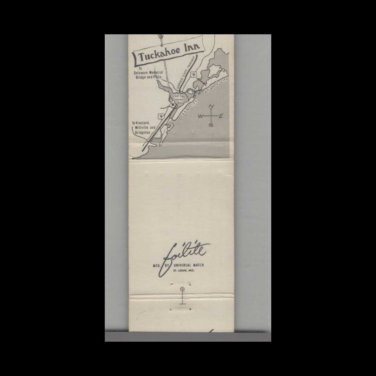 Tuckahoe Inn Tavern Matchbook Cover Beesleys Point NJ Tuckahoe Inn Tavern Matchbook Cover Beesleys Point NJ