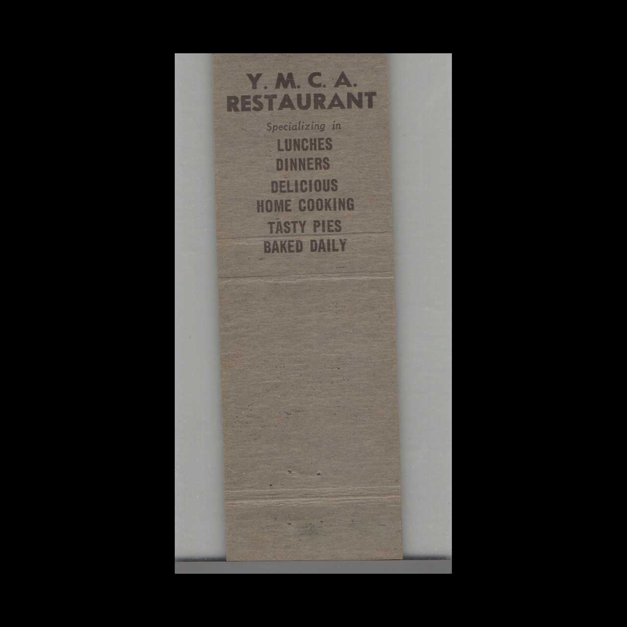 YMCA Restaurant Matchbook Cover New Castle PA YMCA Restaurant Matchbook Cover New Castle PA
