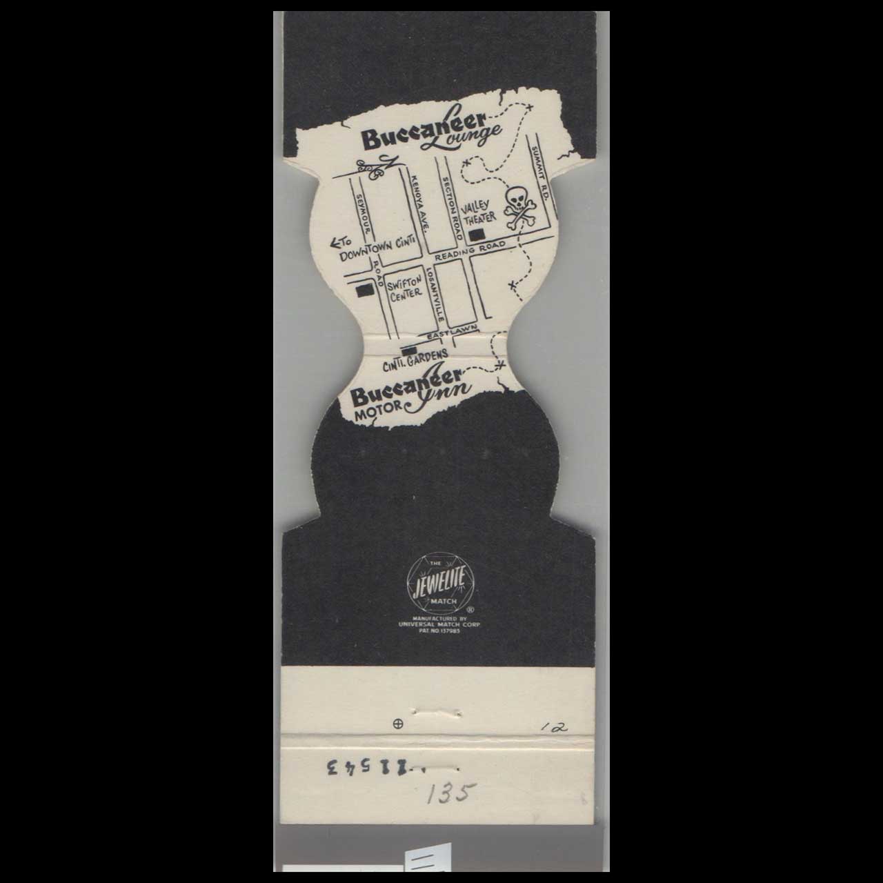 Matchbook Cover Buccaneer Lounge Cincinnati OH Matchbook Cover Buccaneer Lounge Cincinnati OH