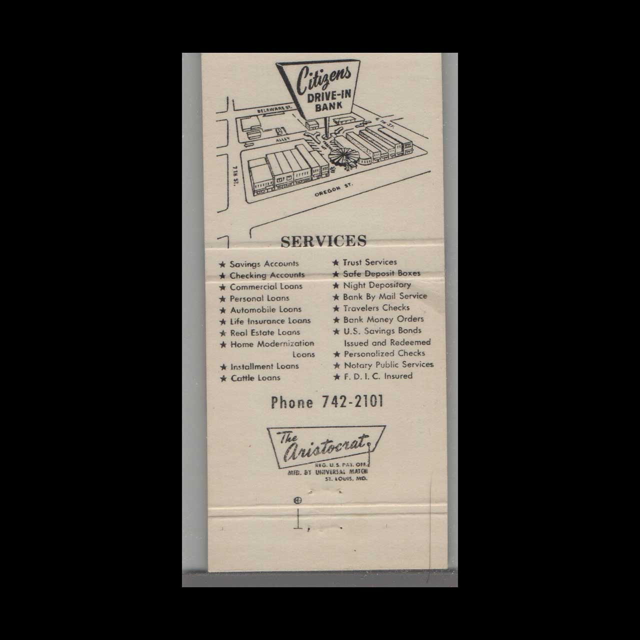 Matchbook Cover Citizens State Bank & Trust Co Hiawatha KS Matchbook Cover Citizens State Bank & Trust Co Hiawatha KS