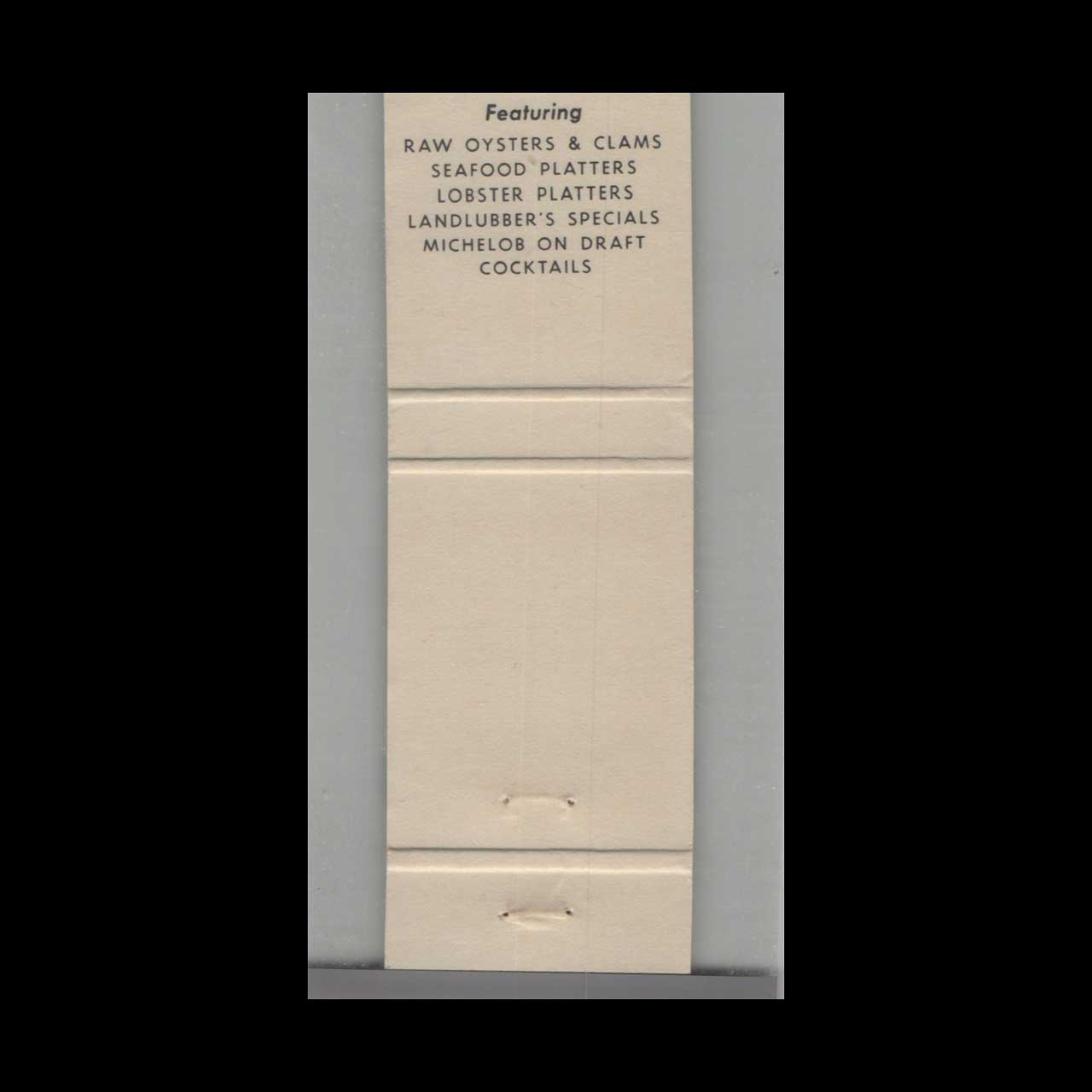 Matchbook Cover Sarasota FL The Original Oyster Bars Matchbook Cover Sarasota FL The Original Oyster Bars