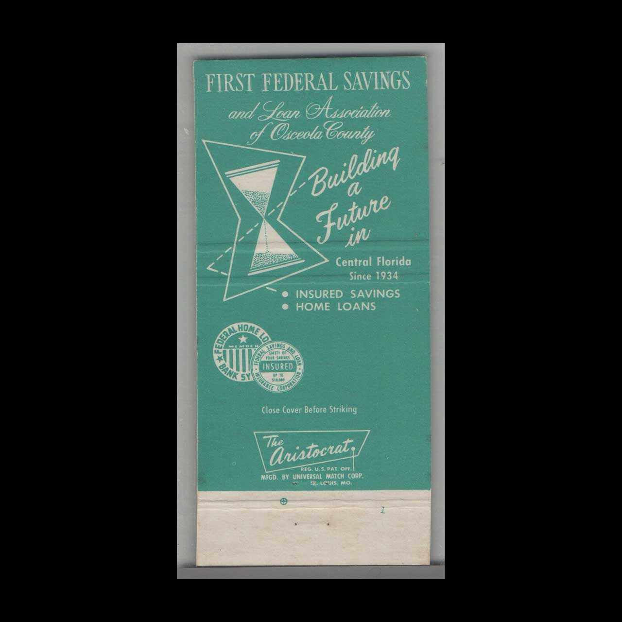 Matchbook Cover Florida First Federal Savings & Loan Kissimmee FL Matchbook Cover Florida First Federal Savings & Loan Kissimmee FL