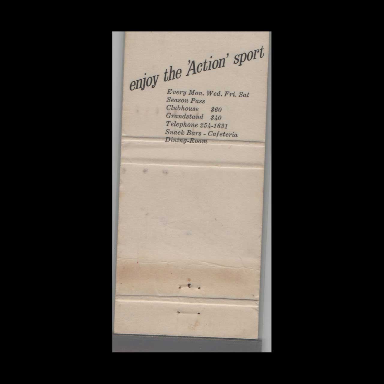 The BC Jockey Club Matchbook Cover Vancouver The BC Jockey Club Matchbook Cover Vancouver