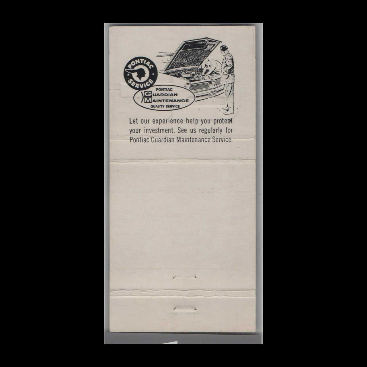 Pontiac Tempest Silverleaf Green Matchbook Cover Pontiac Tempest Silverleaf Green Matchbook Cover