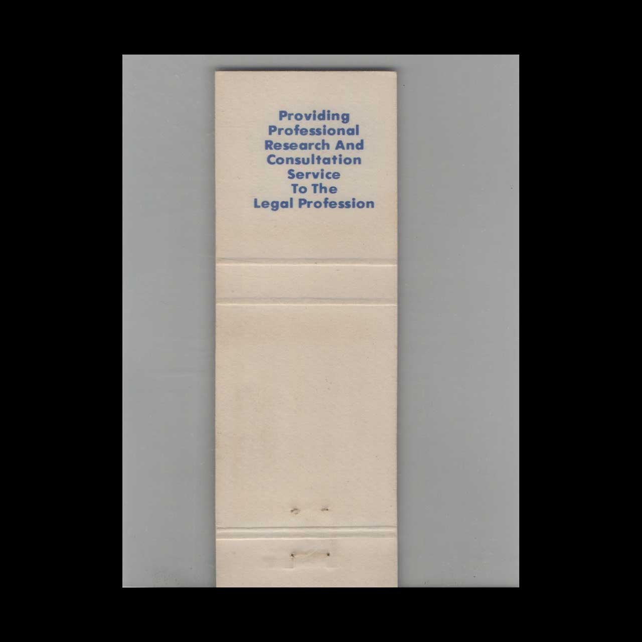 Criminalistic Services Matchbook Cover Kenton OH Criminalistic Services Matchbook Cover Kenton OH