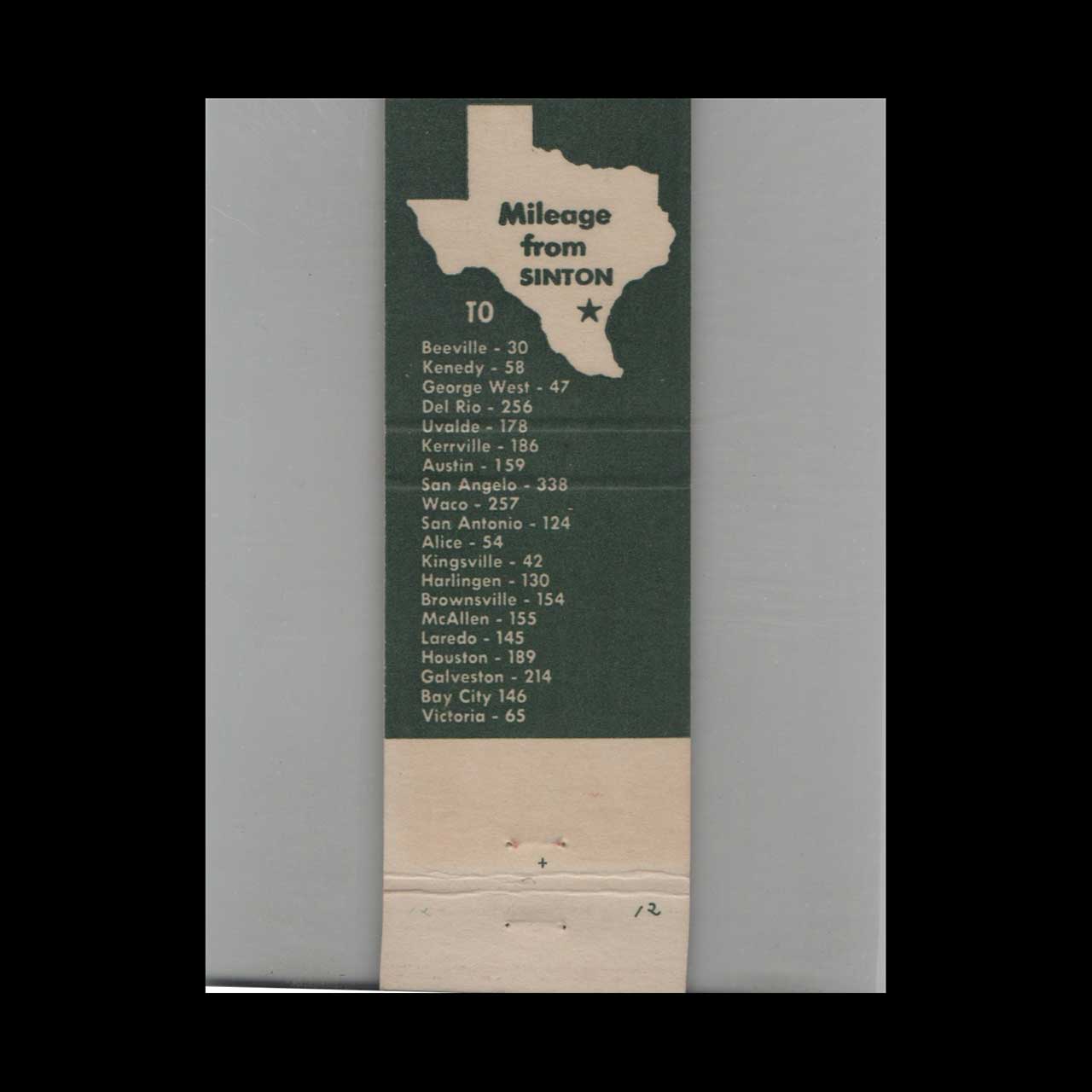 Matchbook Cover Roadrunner Motel Sinton TX Matchbook Cover Roadrunner Motel Sinton TX