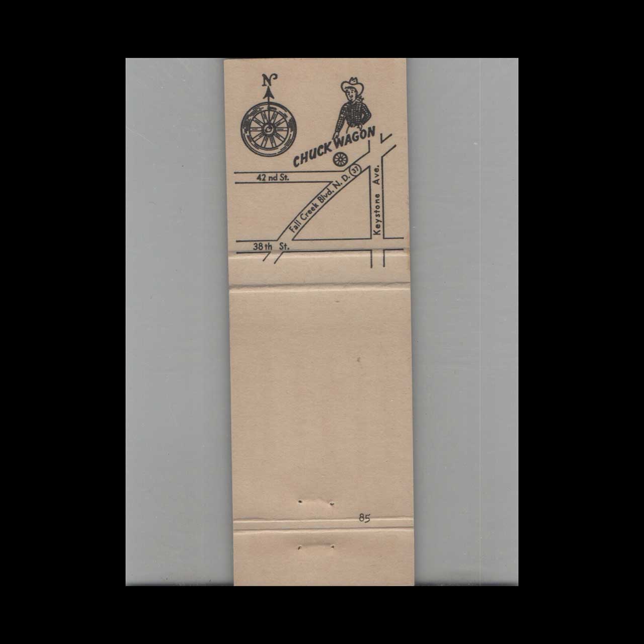 Chuck Wagon Restaurant Matchbook Cover Indianapolis Chuck Wagon Restaurant Matchbook Cover Indianapolis