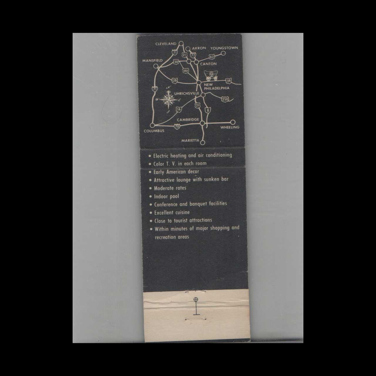 Matchbook Cover Delphian Motor Inn New Philadelphia OH Matchbook Cover Delphian Motor Inn New Philadelphia OH