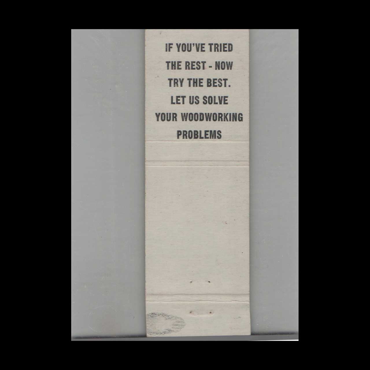 Matchbook Cover G&H Woodworking Worcester MA Matchbook Cover G&H Woodworking Worcester MA