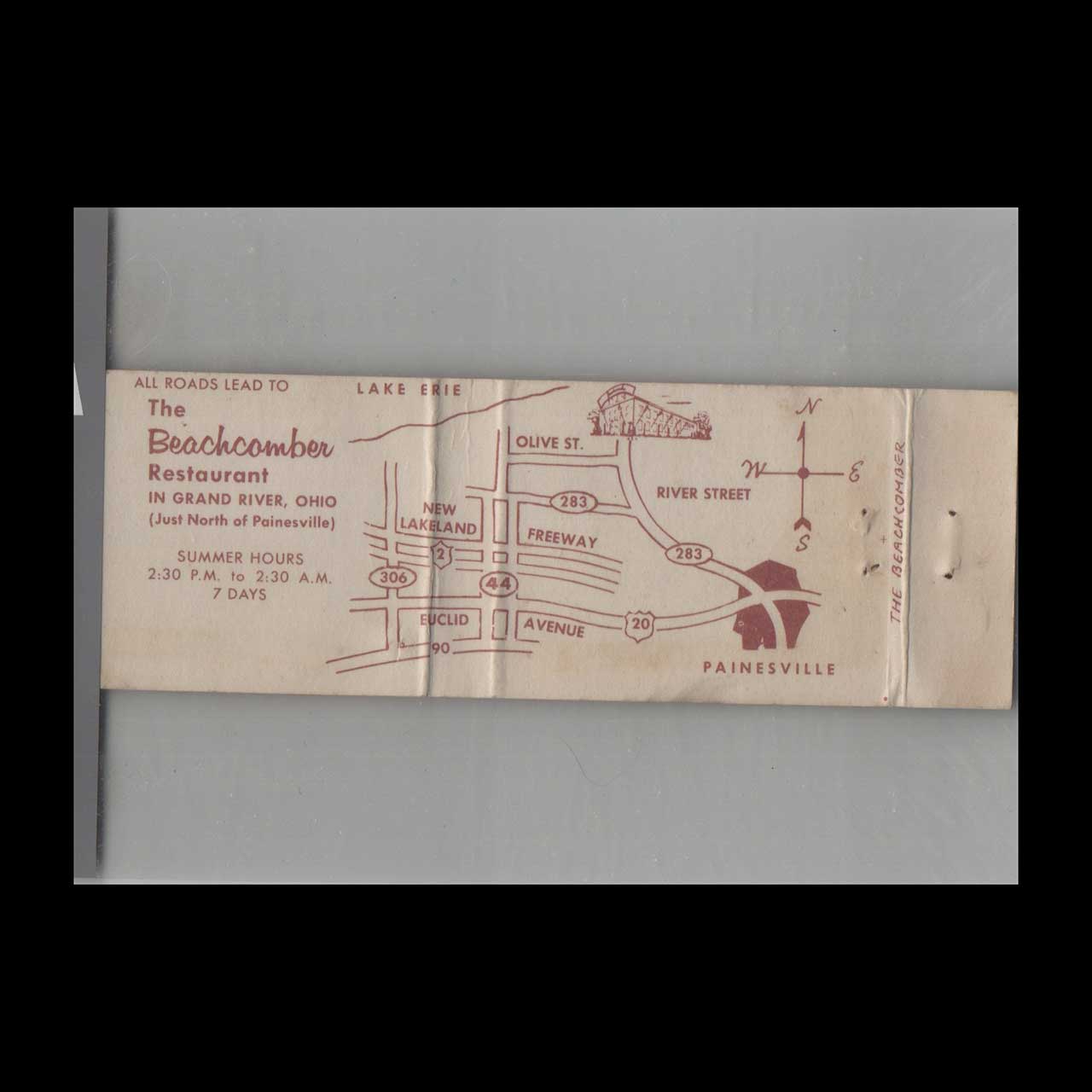 The Beachcomber Restaurant Matchbook Cover Grand River The Beachcomber Restaurant Matchbook Cover Grand River