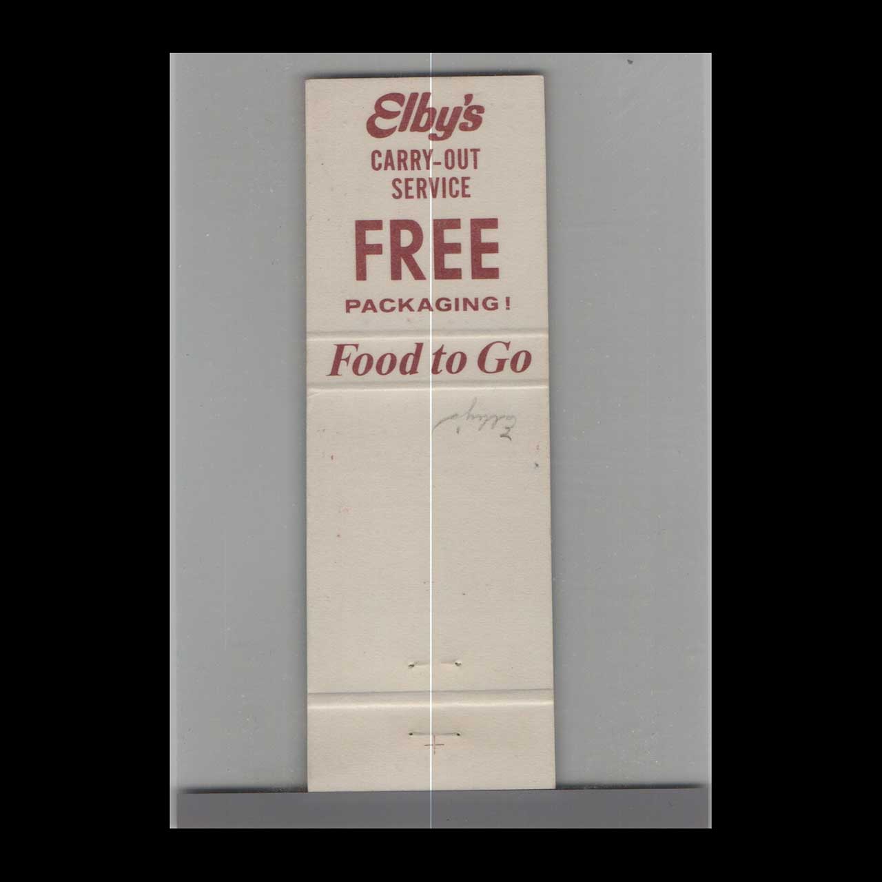 WTRF Channel 7 Wheeling Matchbook Cover Elbys Restaurants WTRF Channel 7 Wheeling Matchbook Cover Elbys Restaurants