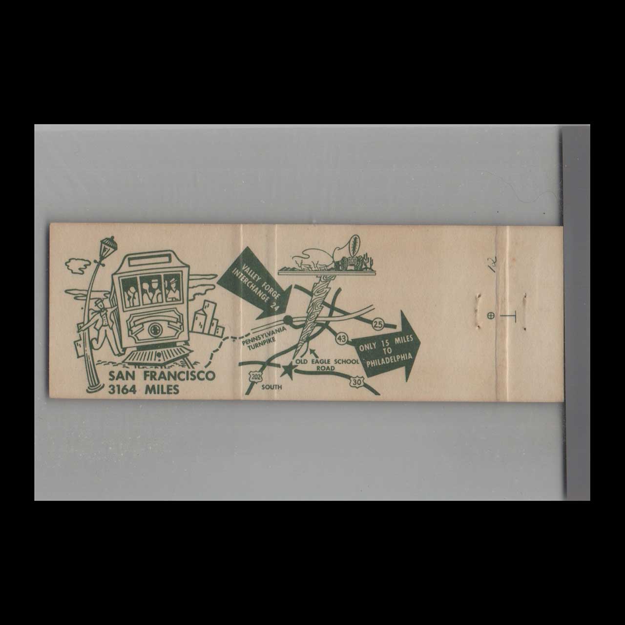 Covered Wagon Inn Matchbook Cover Strafford PA Covered Wagon Inn Matchbook Cover Strafford PA