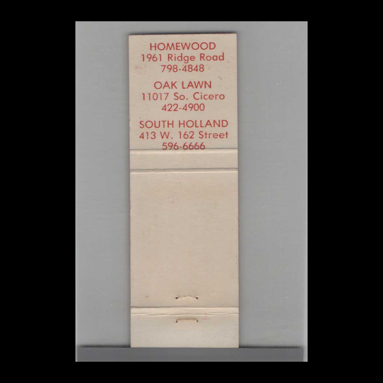 Fat Alberts 10 Cent Coffee Matchbook Cover Oak Lawn Fat Alberts 10 Cent Coffee Matchbook Cover Oak Lawn