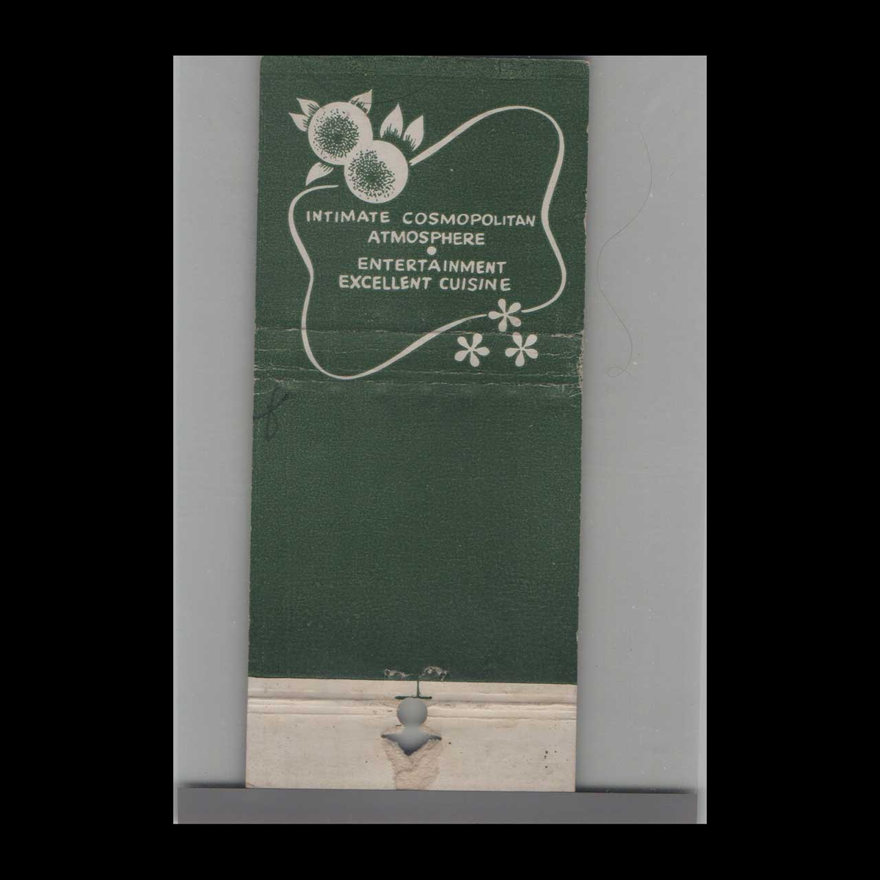 Matchbook Cover Orange Blossom Hotel Sarasota FL Matchbook Cover Orange Blossom Hotel Sarasota FL