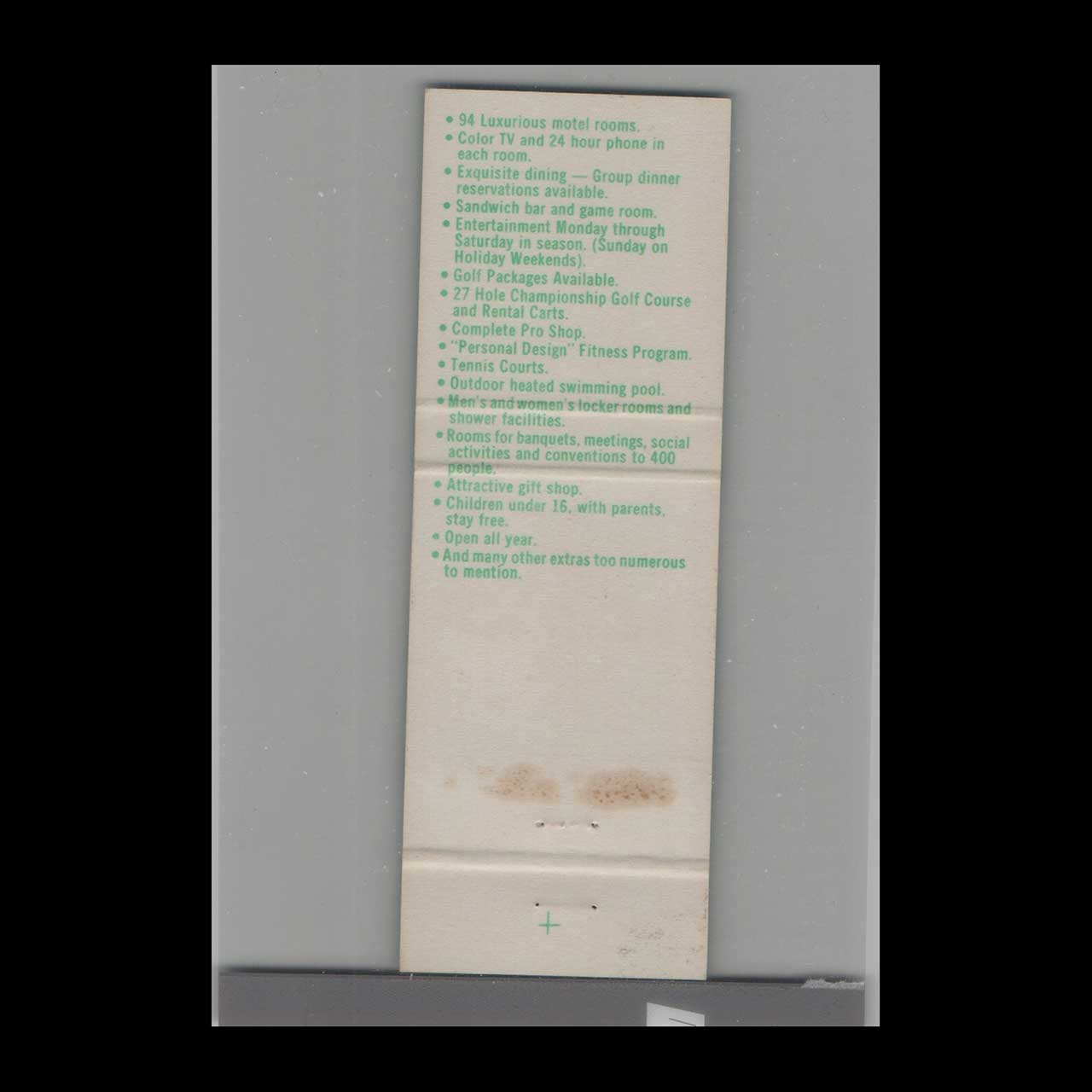 Matchbook Cover Cross Creek Resort Titusville FL Matchbook Cover Cross Creek Resort Titusville FL