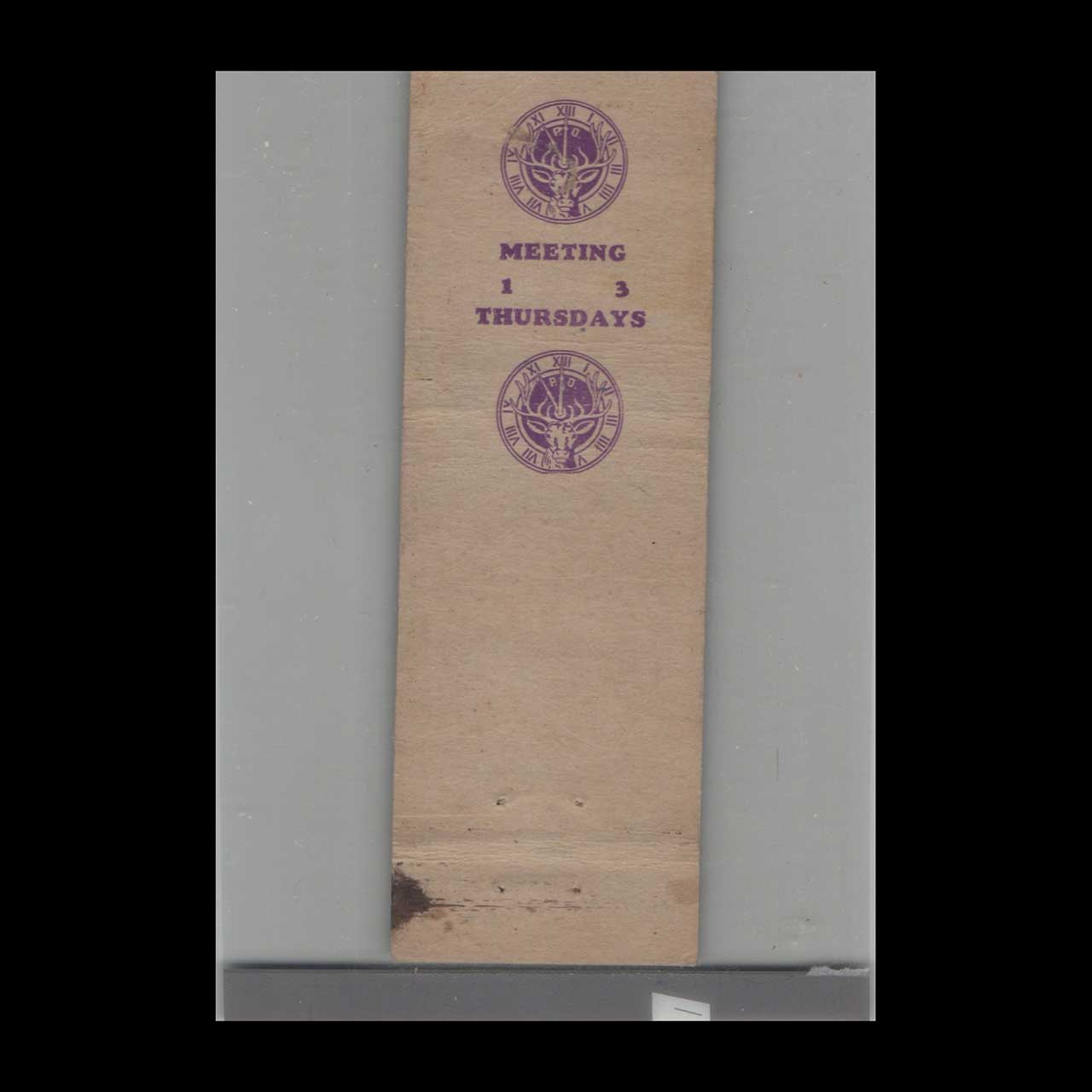 BPOE Elks Lodge #597 Reno NV Matchbook Cover BPOE Elks Lodge #597 Reno NV Matchbook Cover