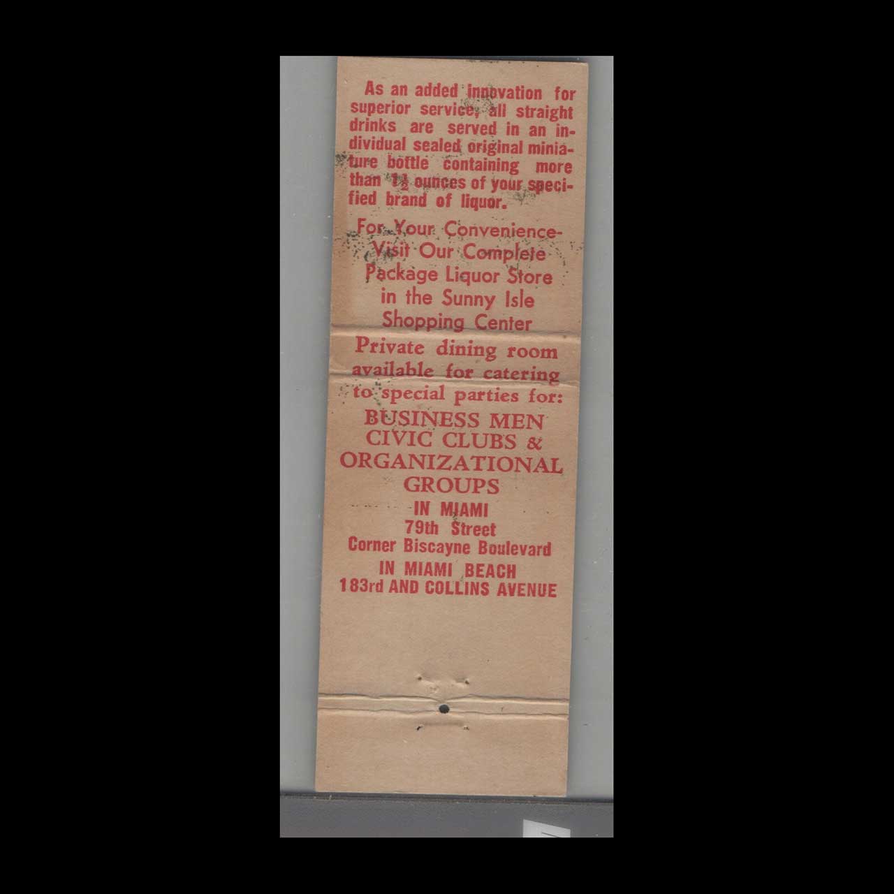 Matchbook Cover Arthur Maisels Restaurant Miami Beach FL Matchbook Cover Arthur Maisels Restaurant Miami Beach FL