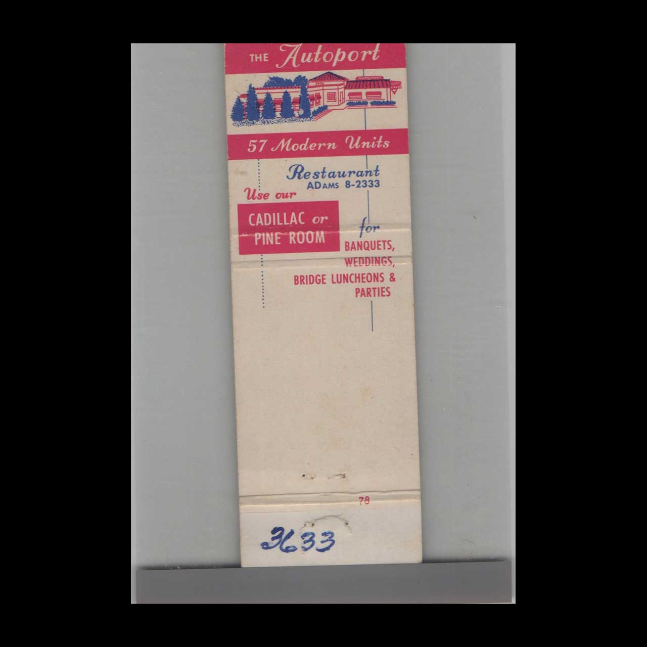 Matchbook Cover The Autoport State College PA Matchbook Cover The Autoport State College PA