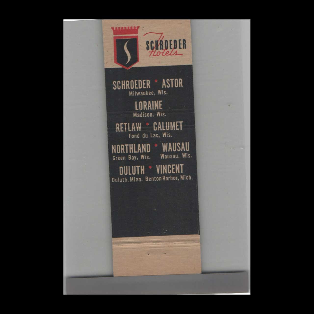 Matchbook Cover Hotel Duluth Black Bear Lounge Duluth MN Matchbook Cover Hotel Duluth Black Bear Lounge Duluth MN