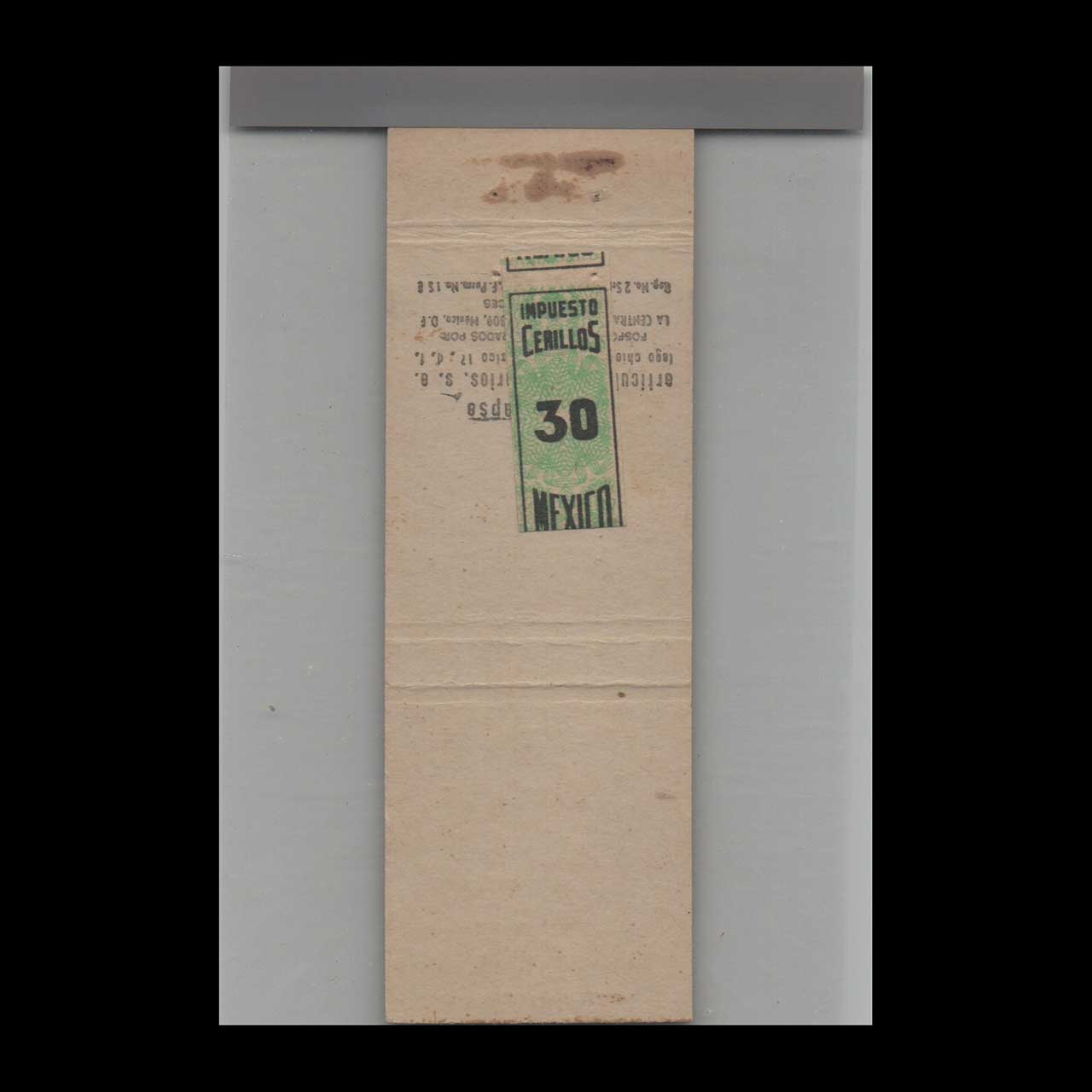 Matchbook Cover Hospitalia Mexicana SA Mexico Matchbook Cover Hospitalia Mexicana SA Mexico