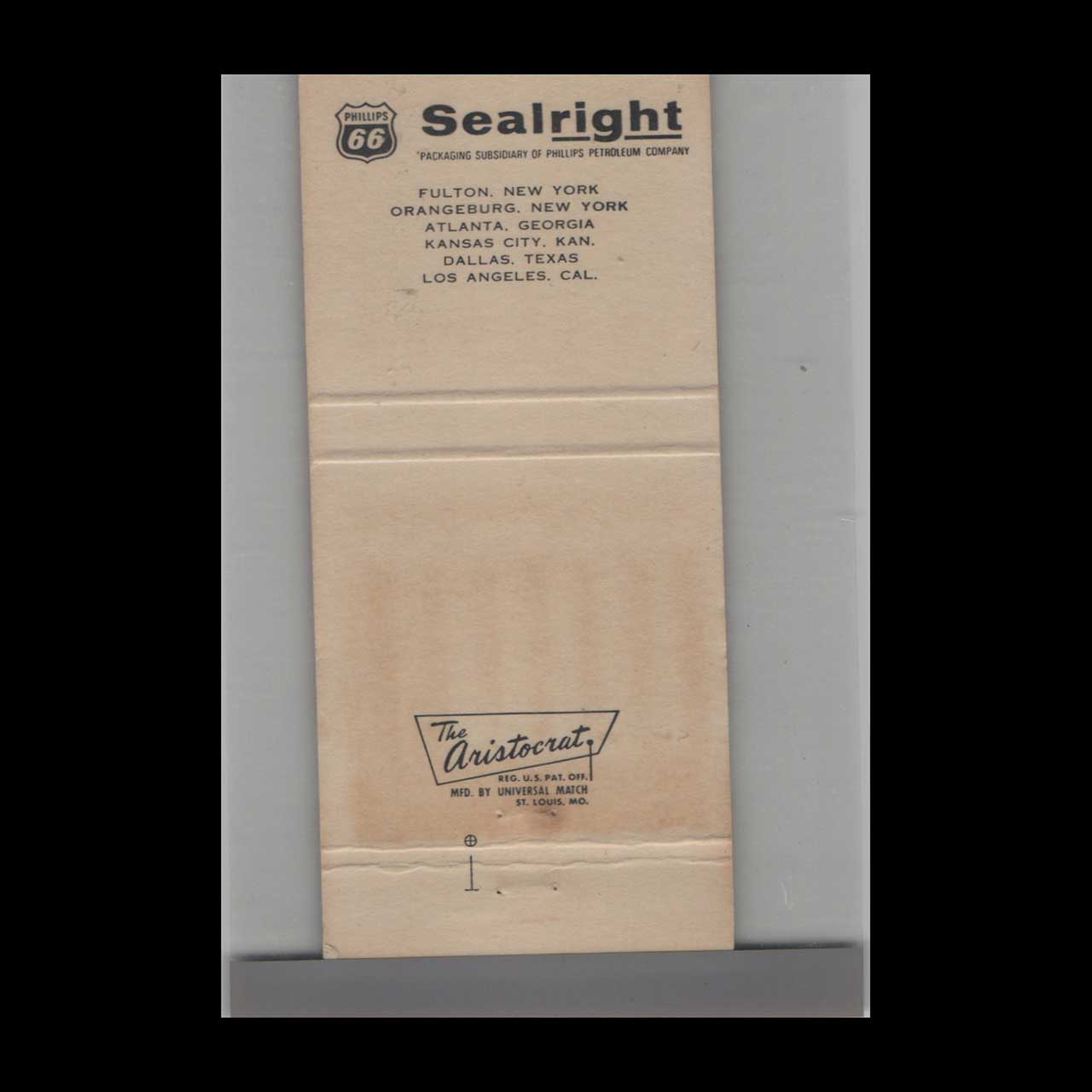 Matchbook Cover Phillips 66 Sealright Spark Up Your Milk Packaging Matchbook Cover Phillips 66 Sealright Spark Up Your Milk Packaging