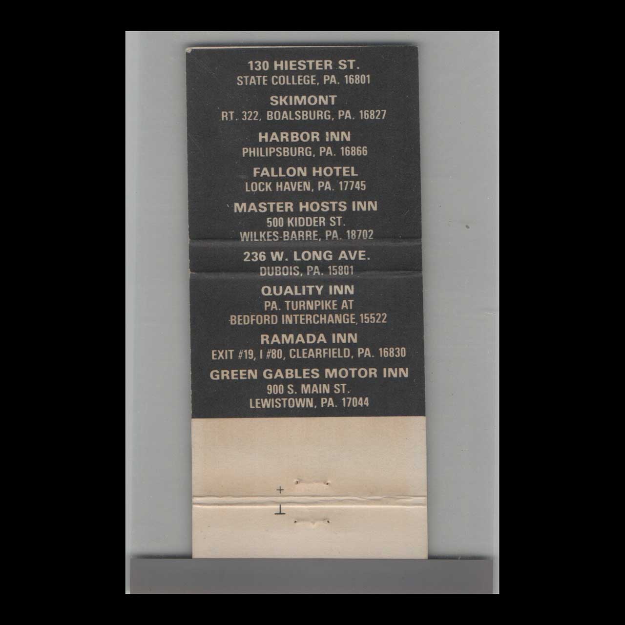 The Arena House of Fine Beef Matchbook Cover State College The Arena House of Fine Beef Matchbook Cover State College