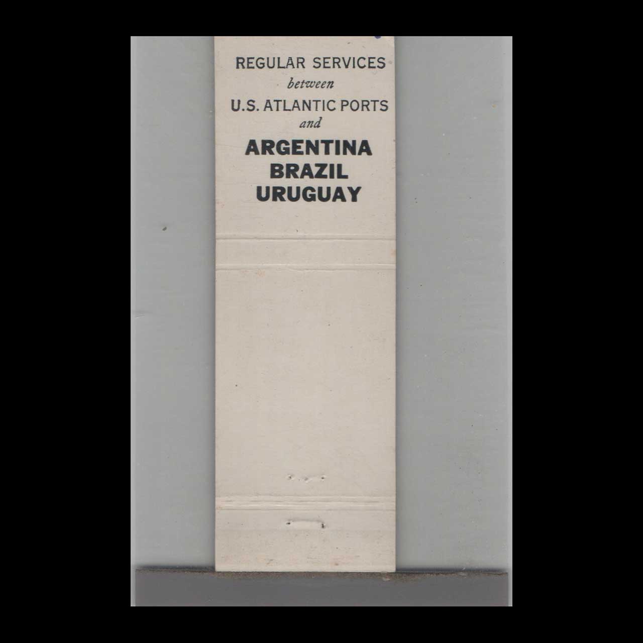 Southern Cross Line Sao Paulo Matchbook Cover Southern Cross Line Sao Paulo Matchbook Cover