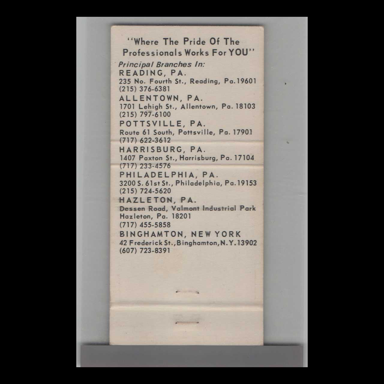 Penske Waterbor 1971 Indy 500 Matchbook Cover Penske Waterbor 1971 Indy 500 Matchbook Cover