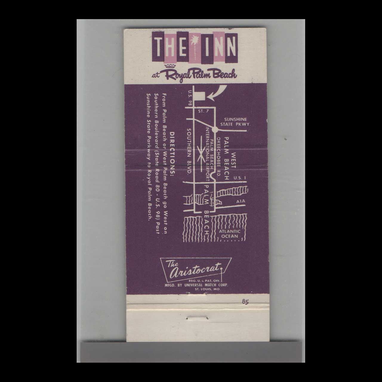 Matchbook Cover The Inn At Royal Palm Beach FL Matchbook Cover The Inn At Royal Palm Beach FL