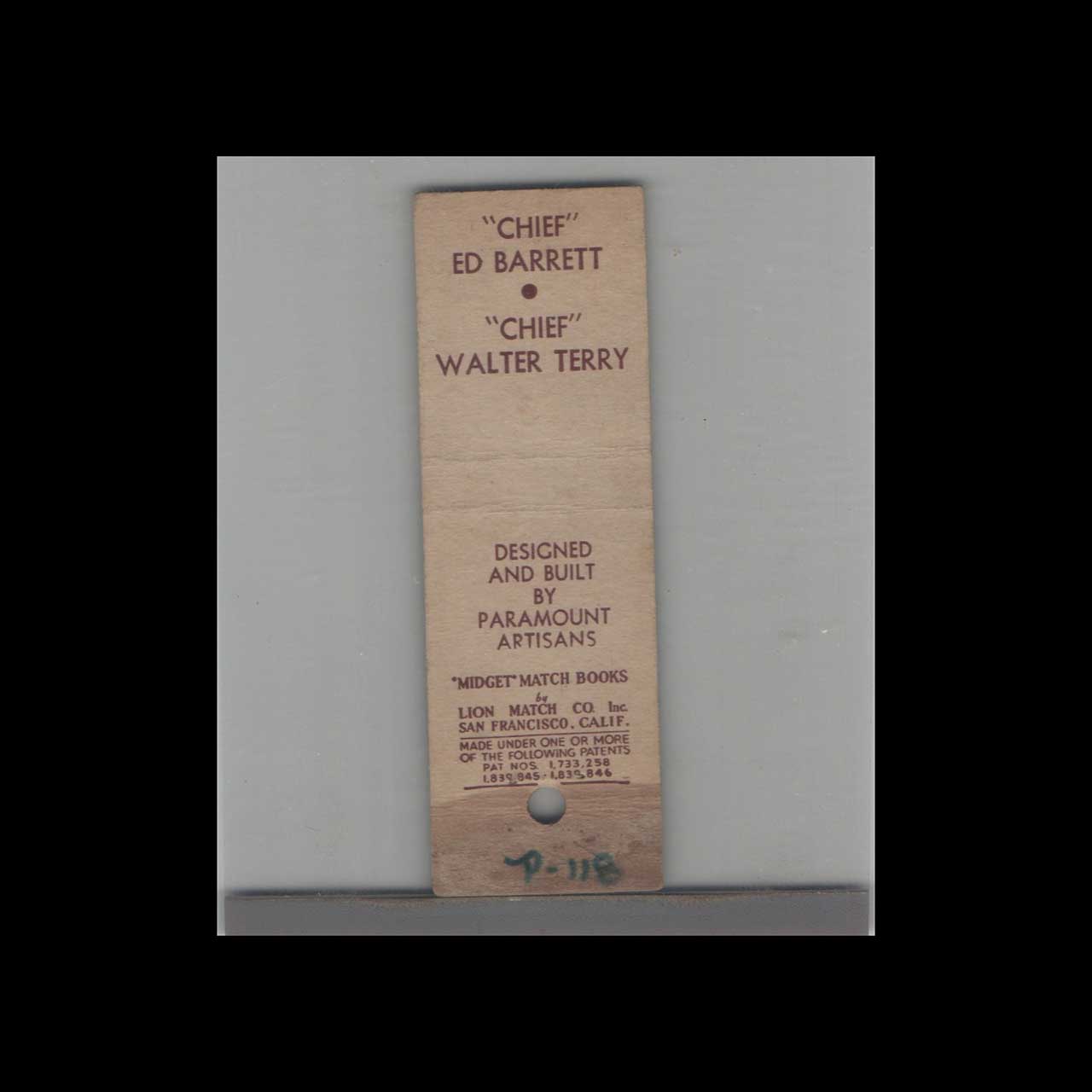 Pueblo Pow Wow Rendezvous Matchbook Cover San Francisco Pueblo Pow Wow Rendezvous Matchbook Cover San Francisco