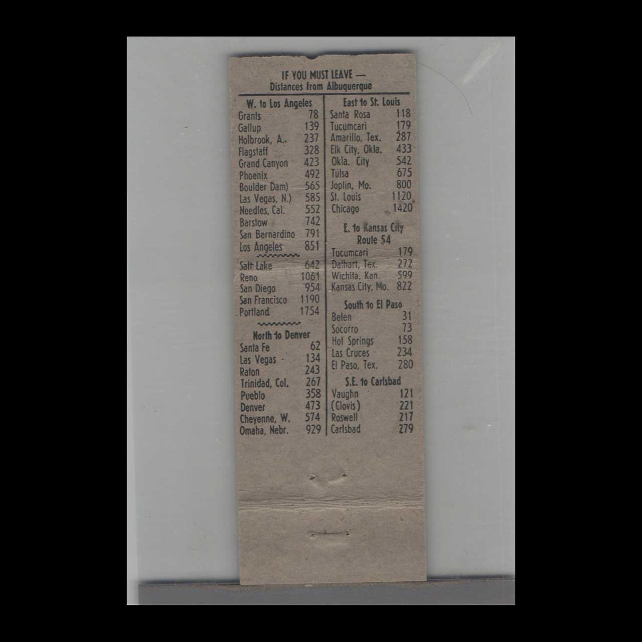 Midget Matchbook Cover Pueblo Bonito Court Albuquerque Midget Matchbook Cover Pueblo Bonito Court Albuquerque