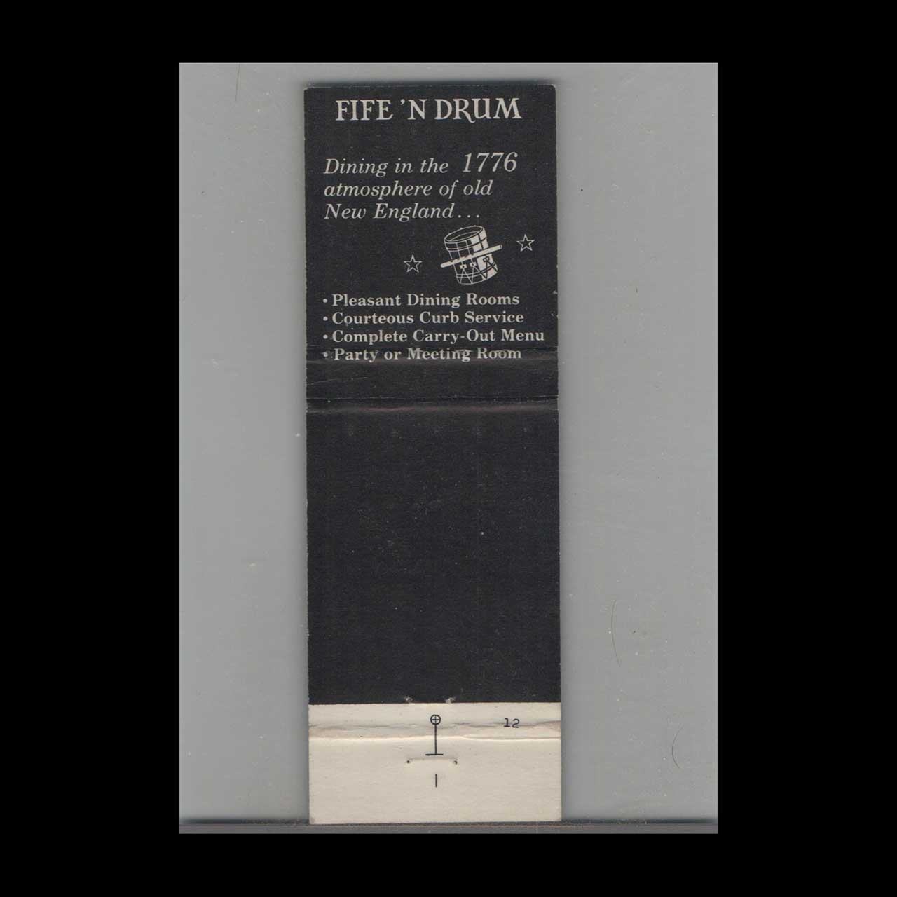 Fife N Drum Restaurant Matchbook Cover Chagrin Falls Fife N Drum Restaurant Matchbook Cover Chagrin Falls