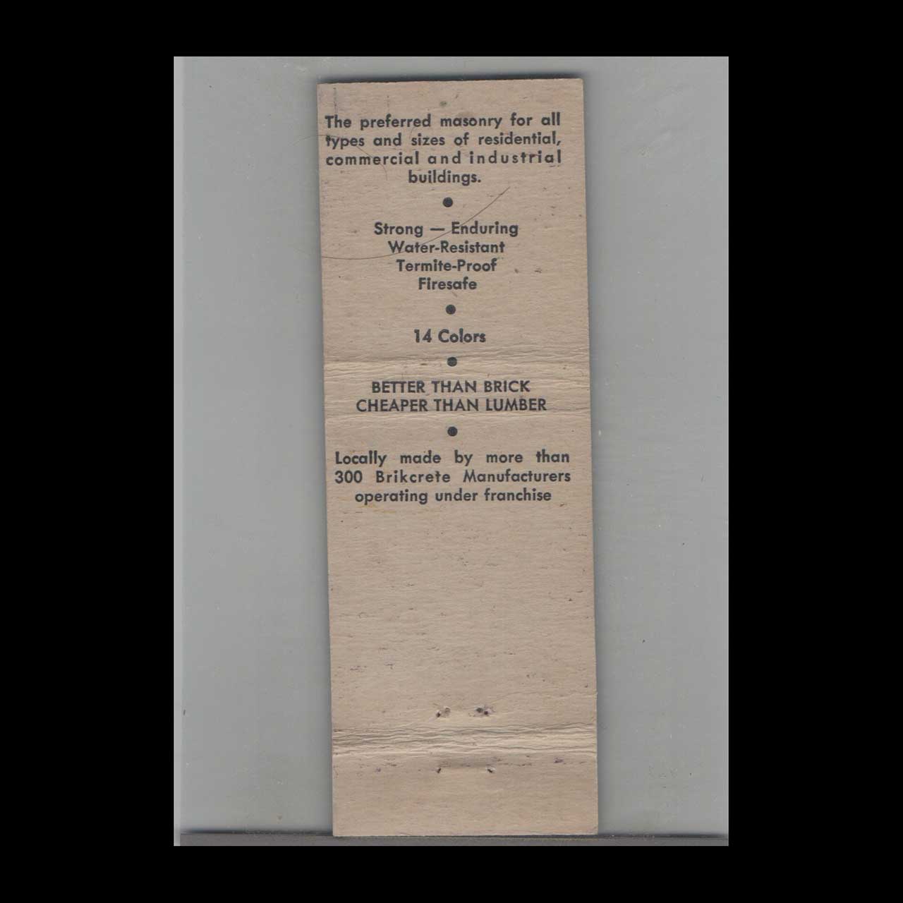 Matchbook Cover Brikcrete Motel Grand Rapids MI Matchbook Cover Brikcrete Motel Grand Rapids MI