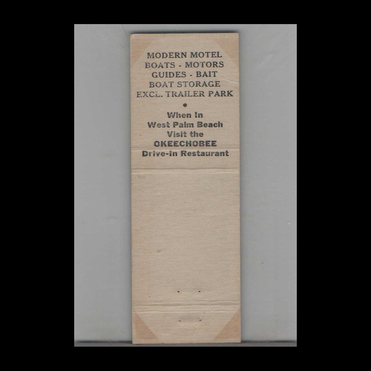 Matchbook Cover J&S Fishing Camp Okeechobee FL Matchbook Cover J&S Fishing Camp Okeechobee FL